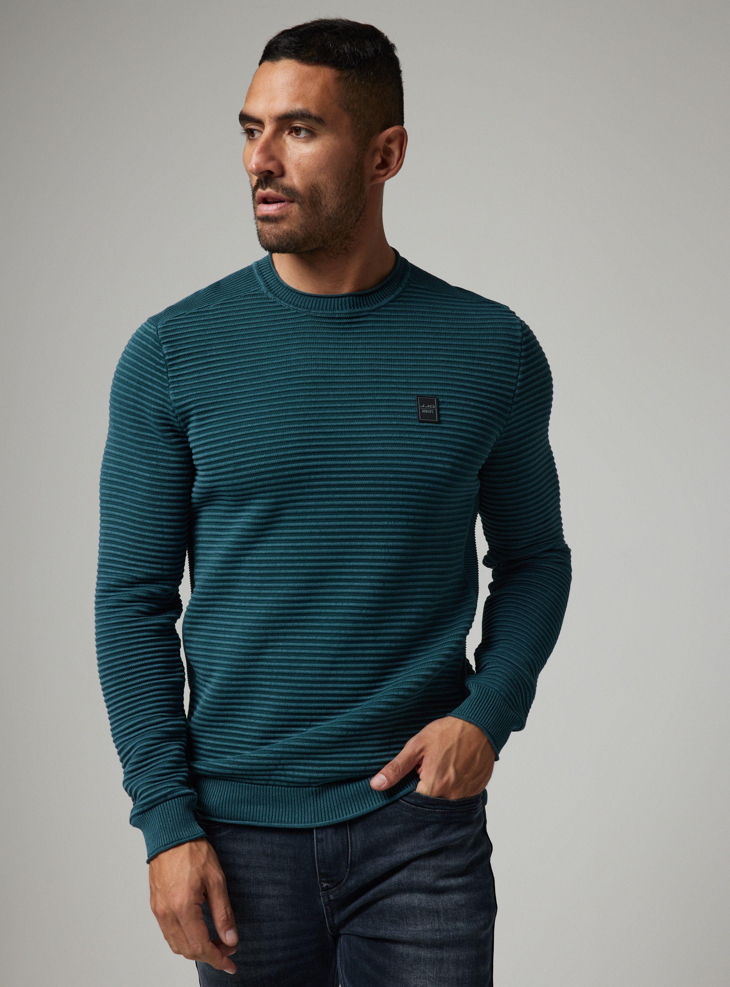 Sweater Punto Textura Líneas Lavado-0