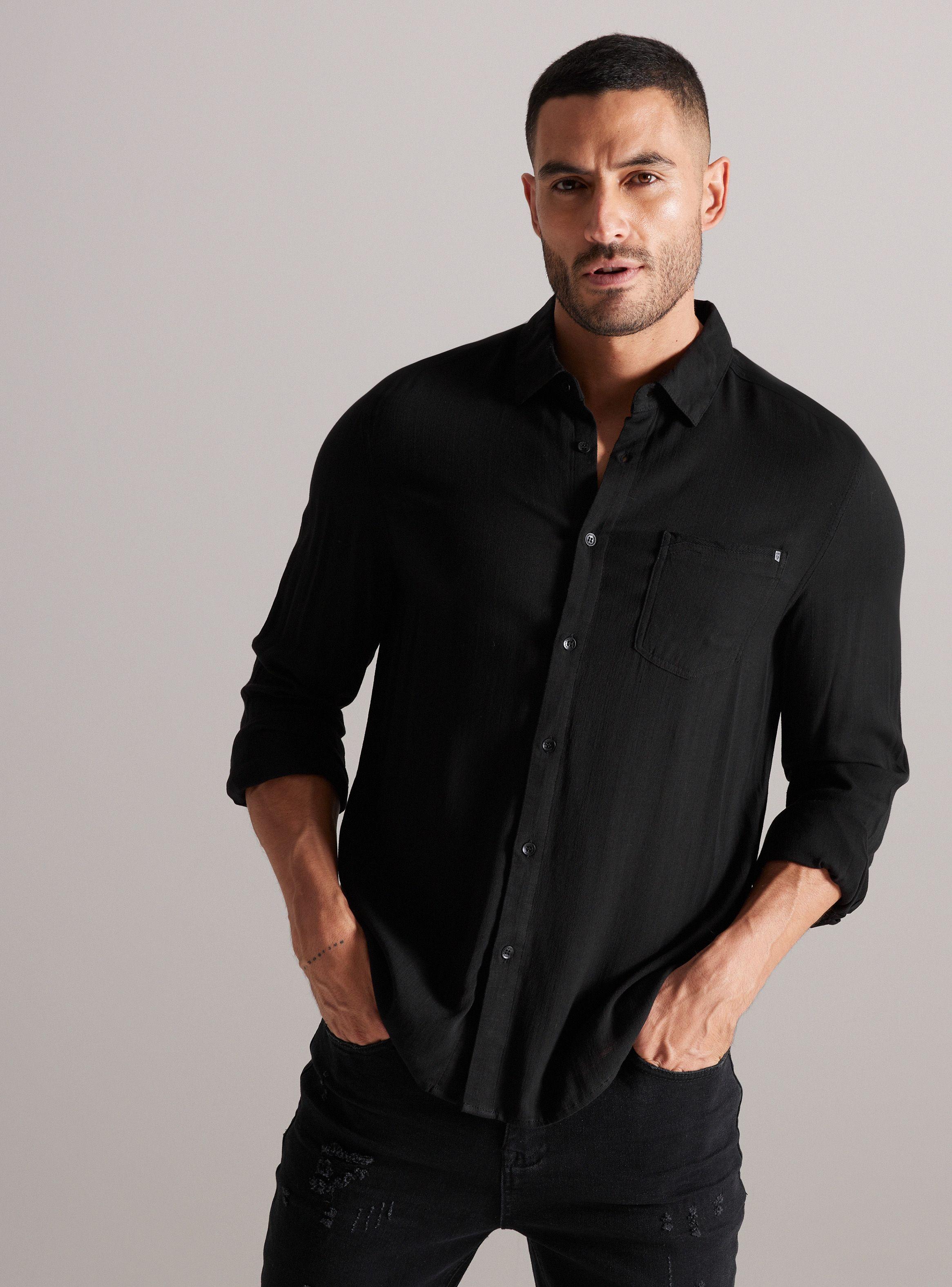 Camisa de Vestir Detalles Cinta-0