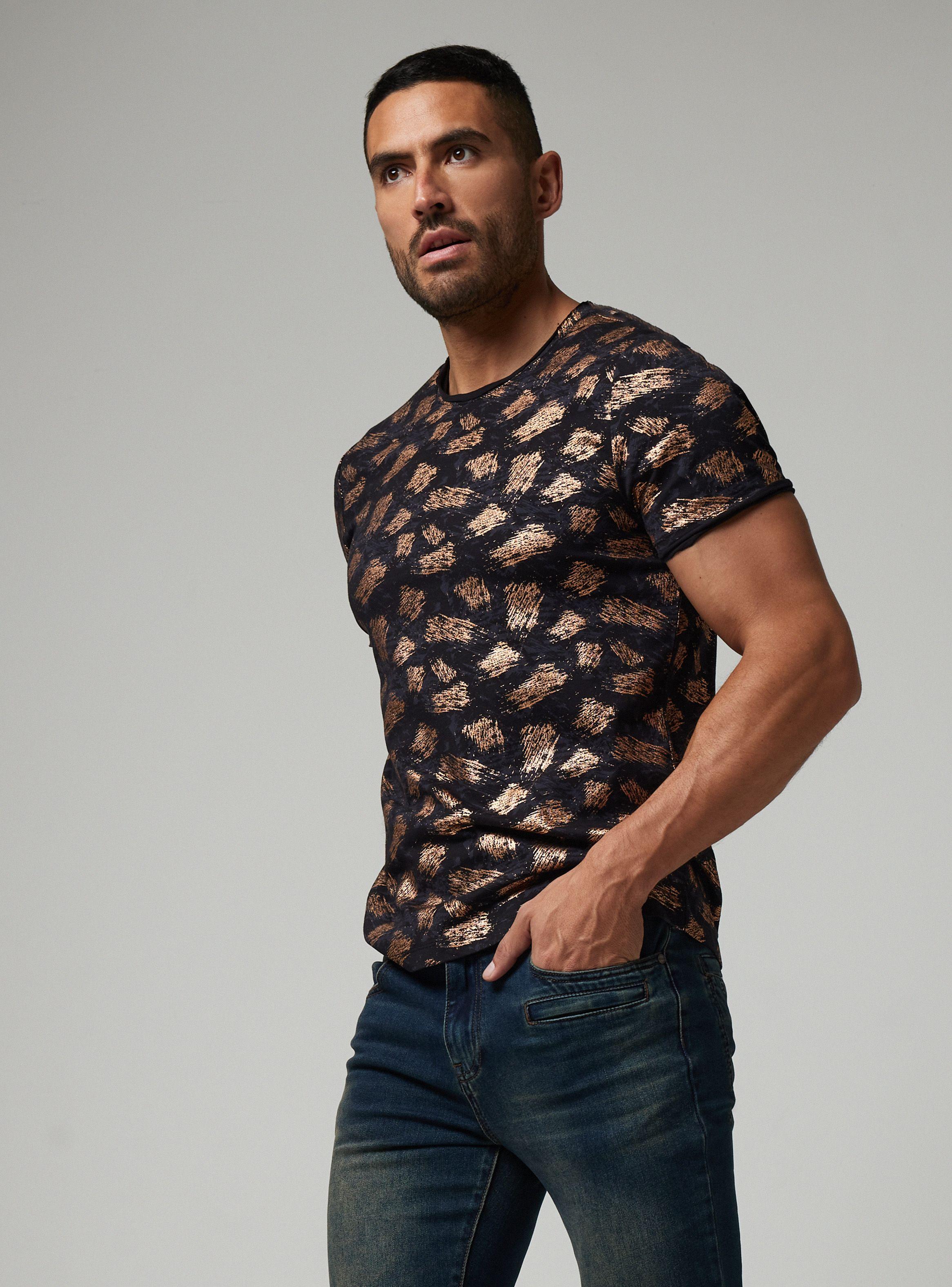 Polera Manchas Foil Cobre-0