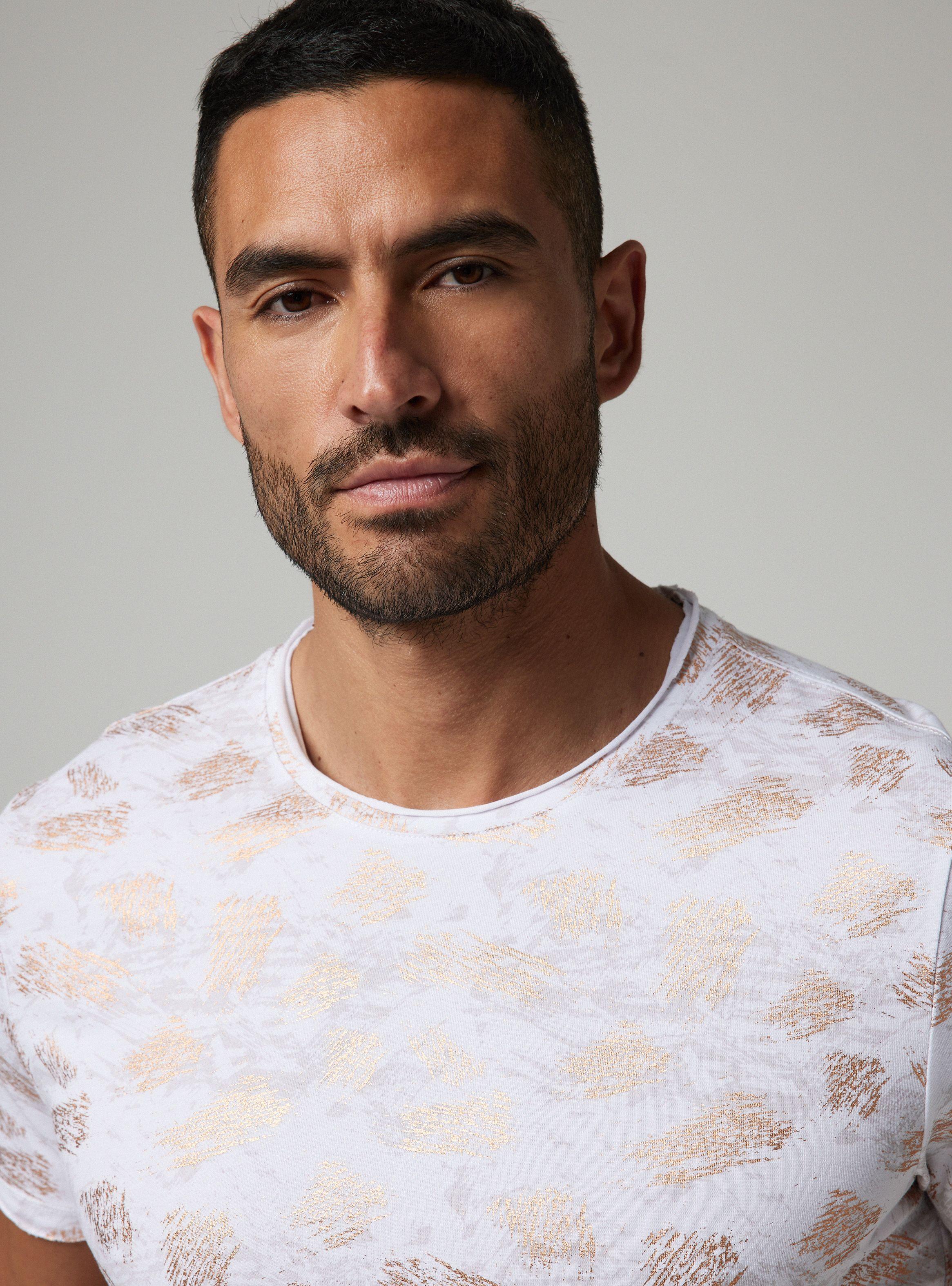 Polera Manchas Foil Cobre-2