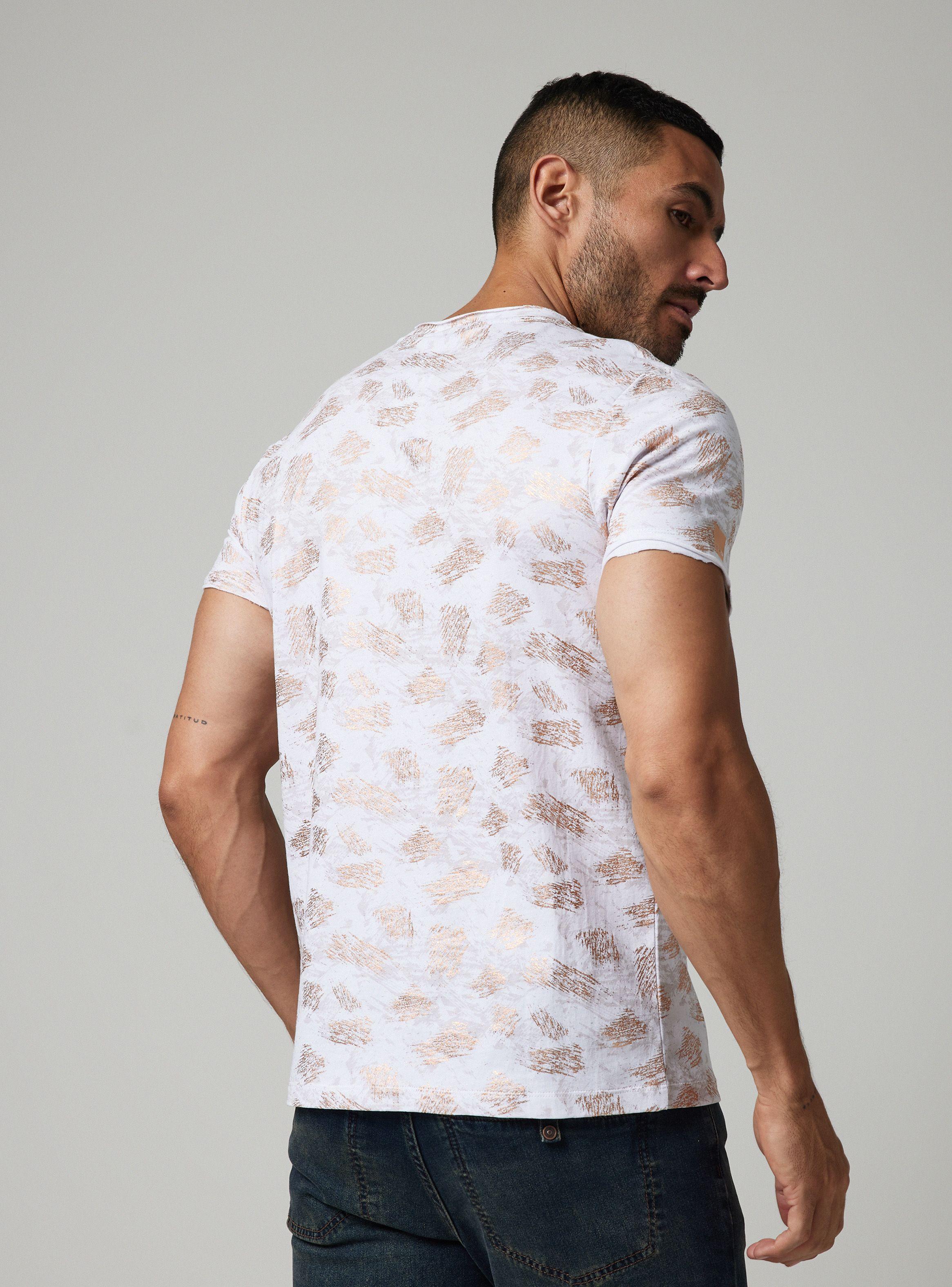 Polera Manchas Foil Cobre-1