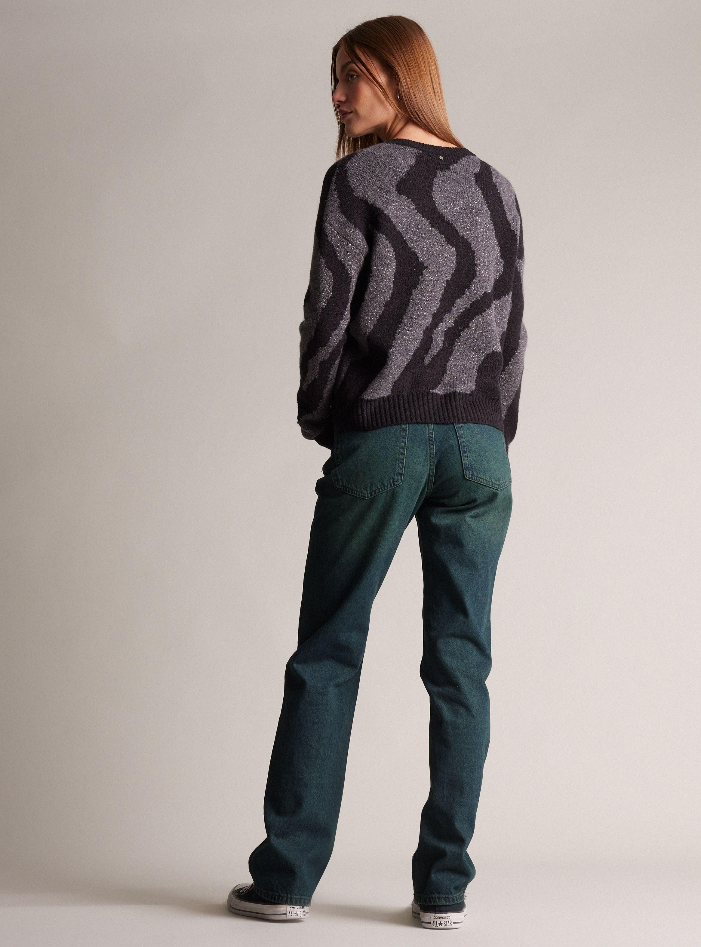 Sweater Jacquard Animal Print-5