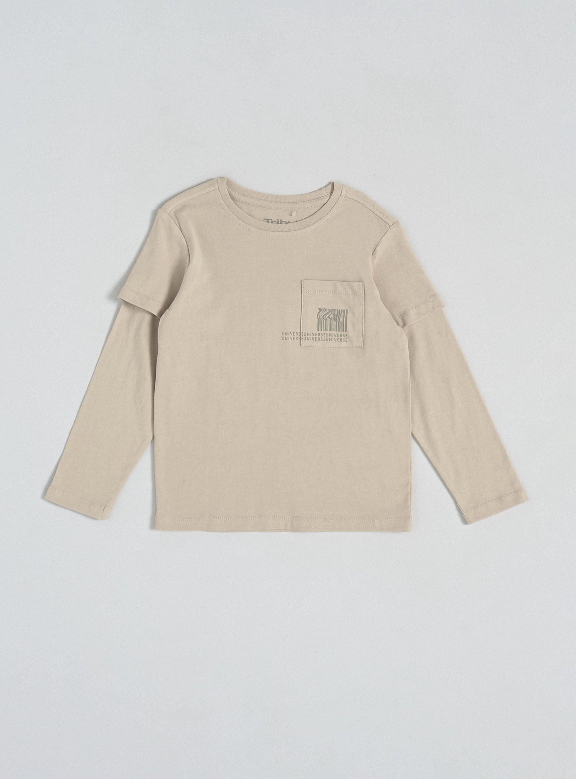 Polera Doble Manga Con Bolsillo Estampado-2