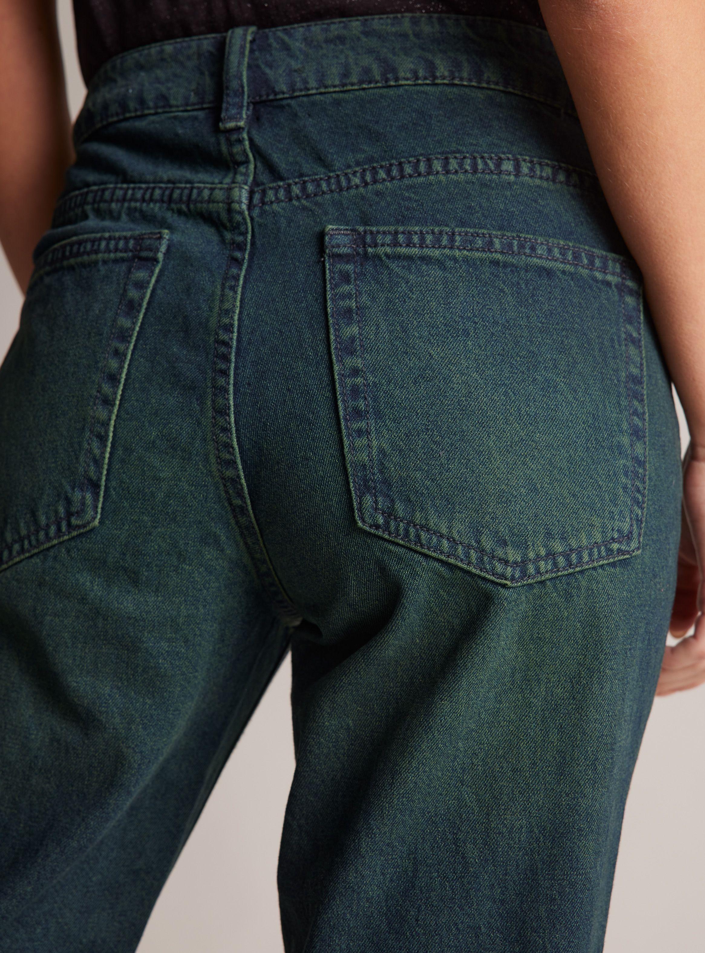 Jeans Recto Sobreteñido Tiro Medio-3