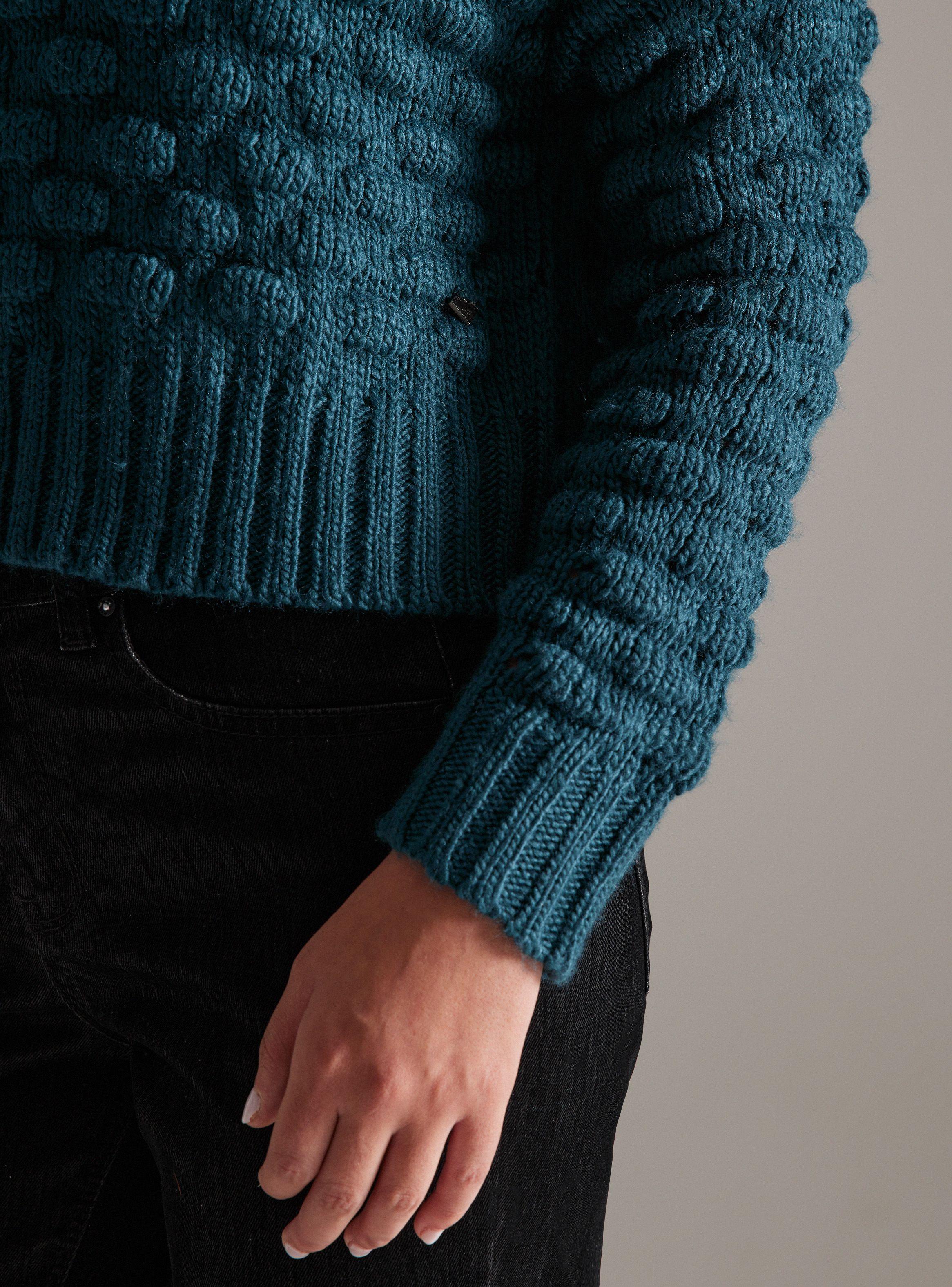 Sweater Cuello Alto Tejido Textura Globitos-3