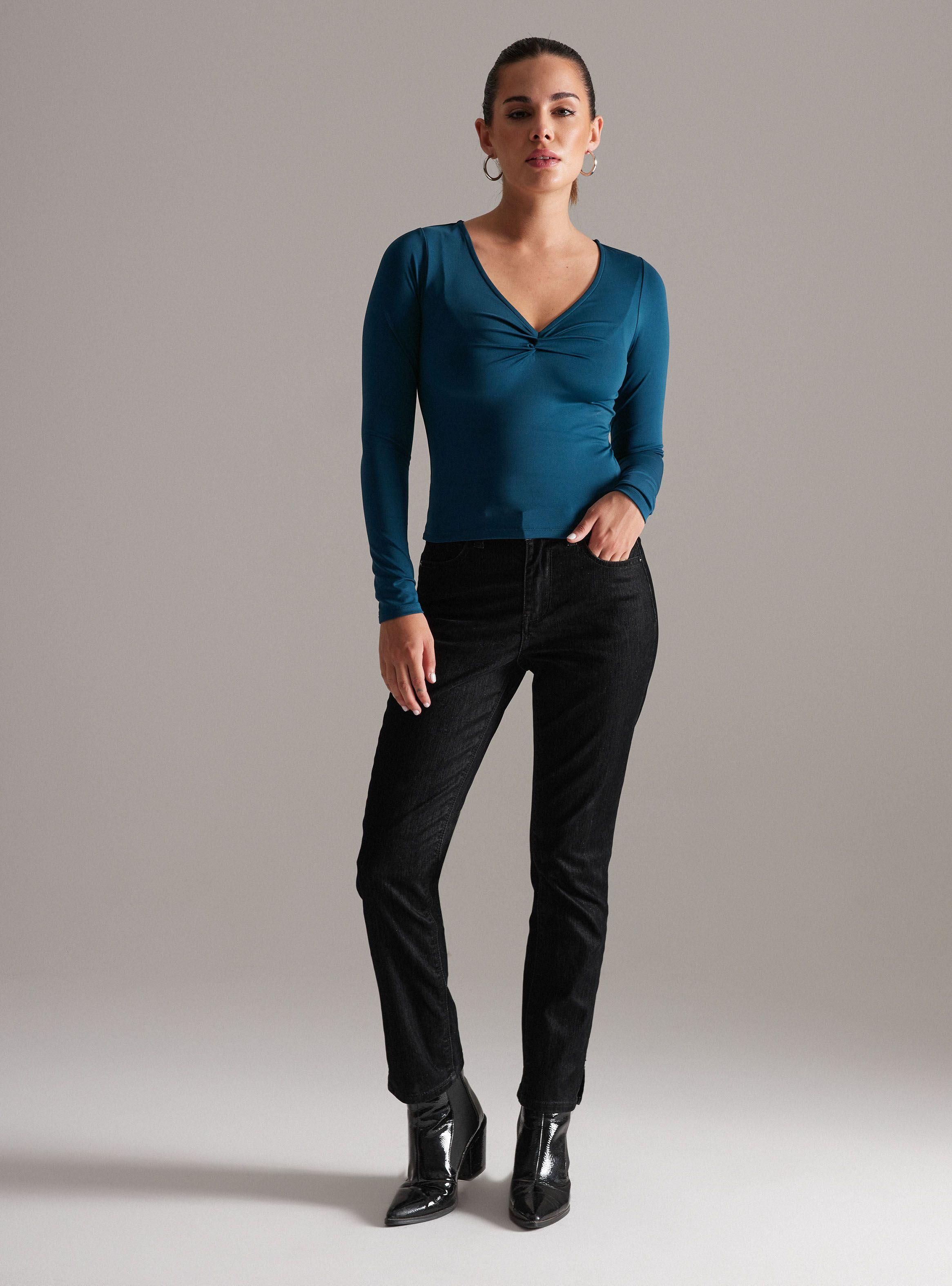 Polera Crop Nudo Pecho-4