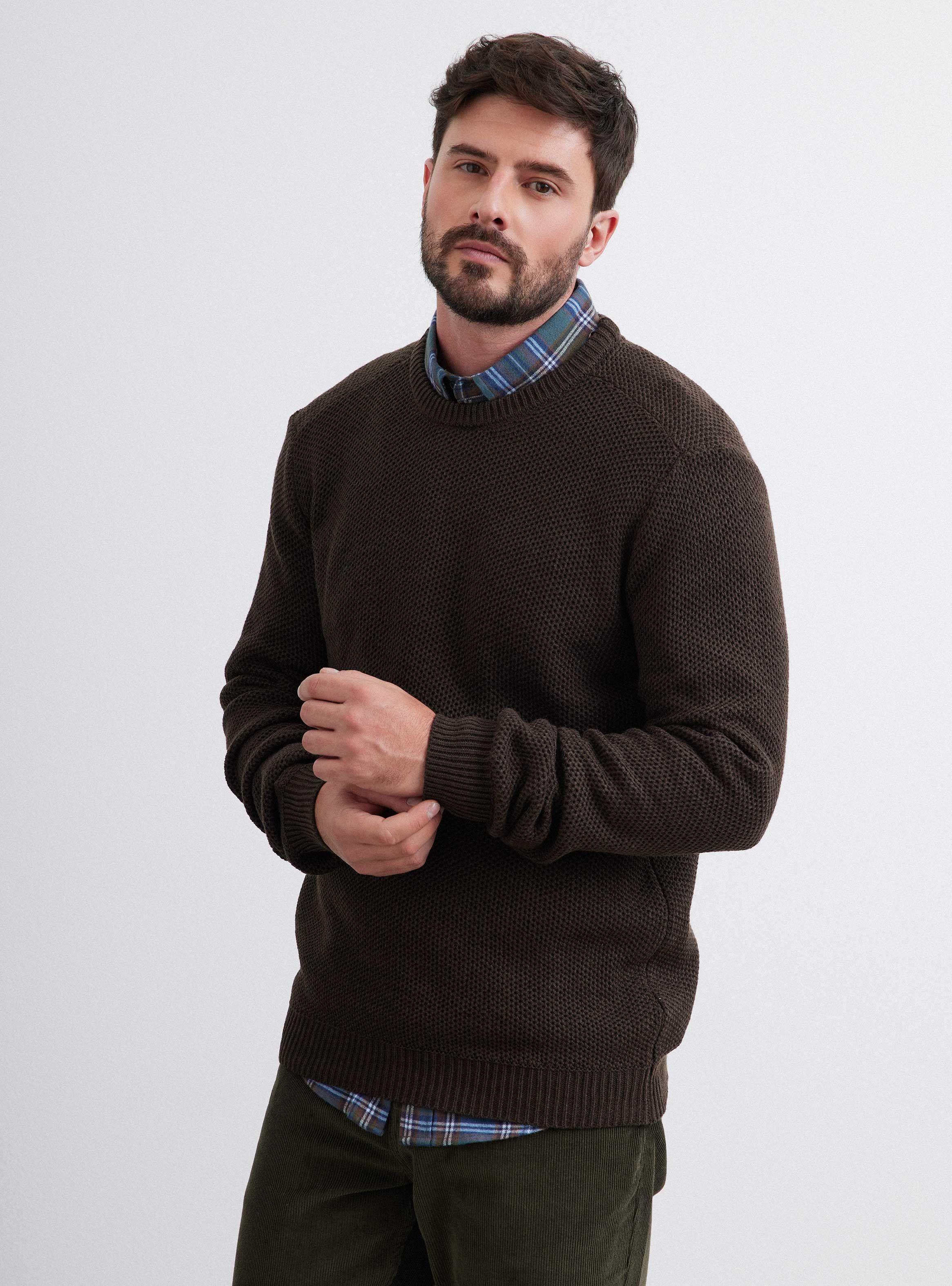 Sweater Cuello Grueso Redondo-0