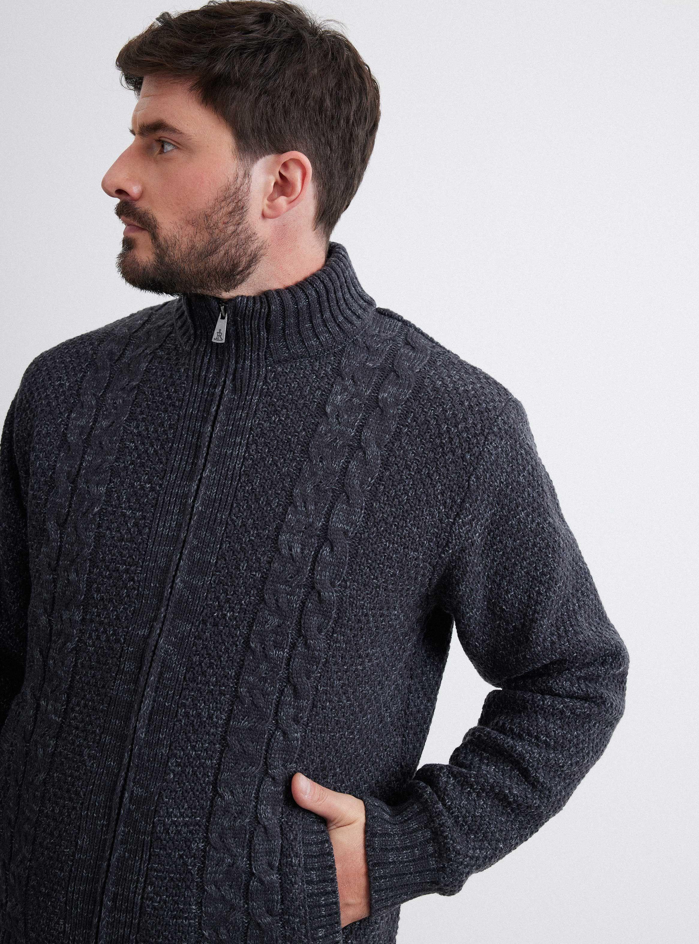 Sweater Full Zipper Grueso Tipo Chaqueta-3