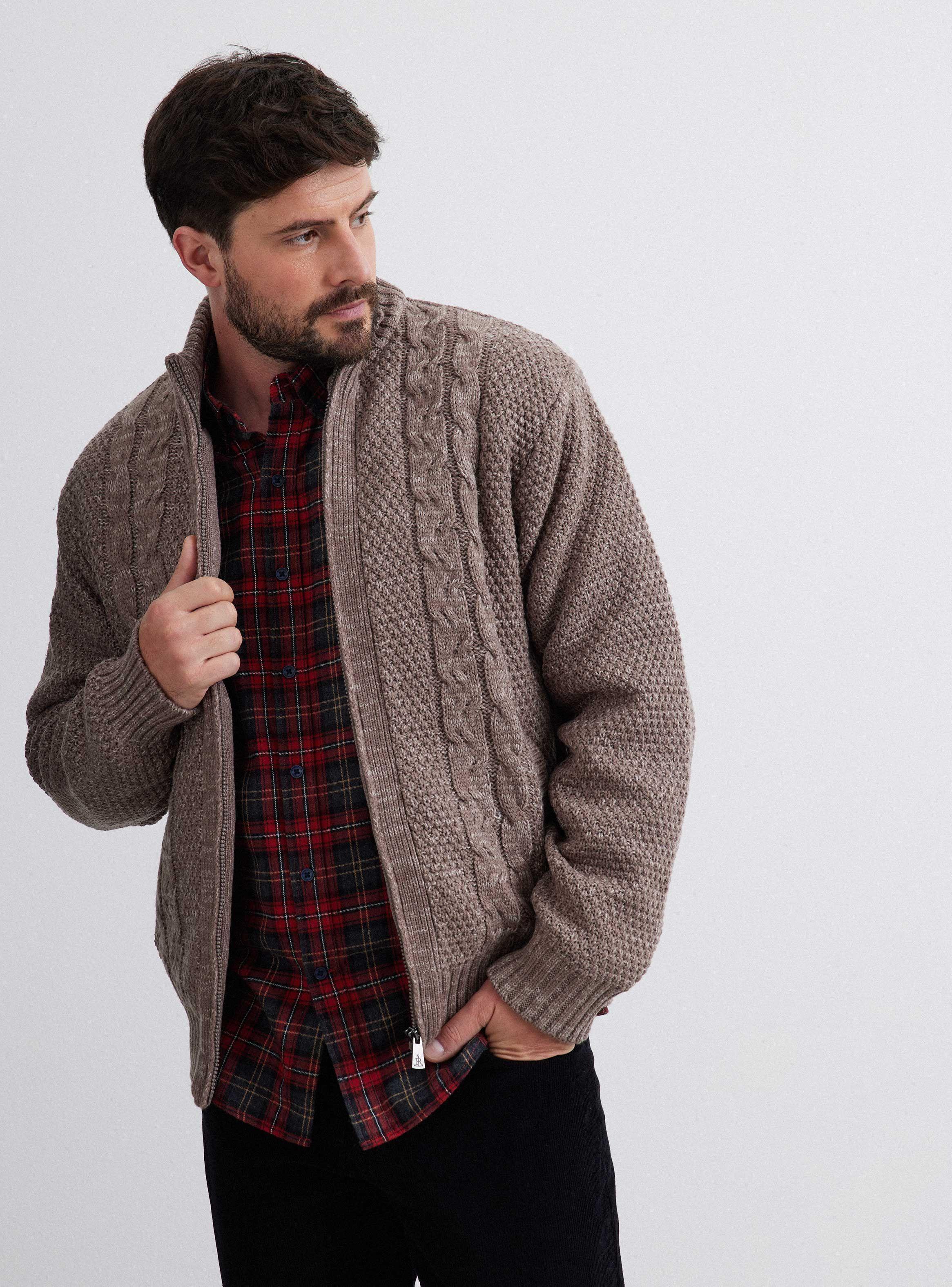 Sweater Full Zipper Grueso Tipo Chaqueta-0