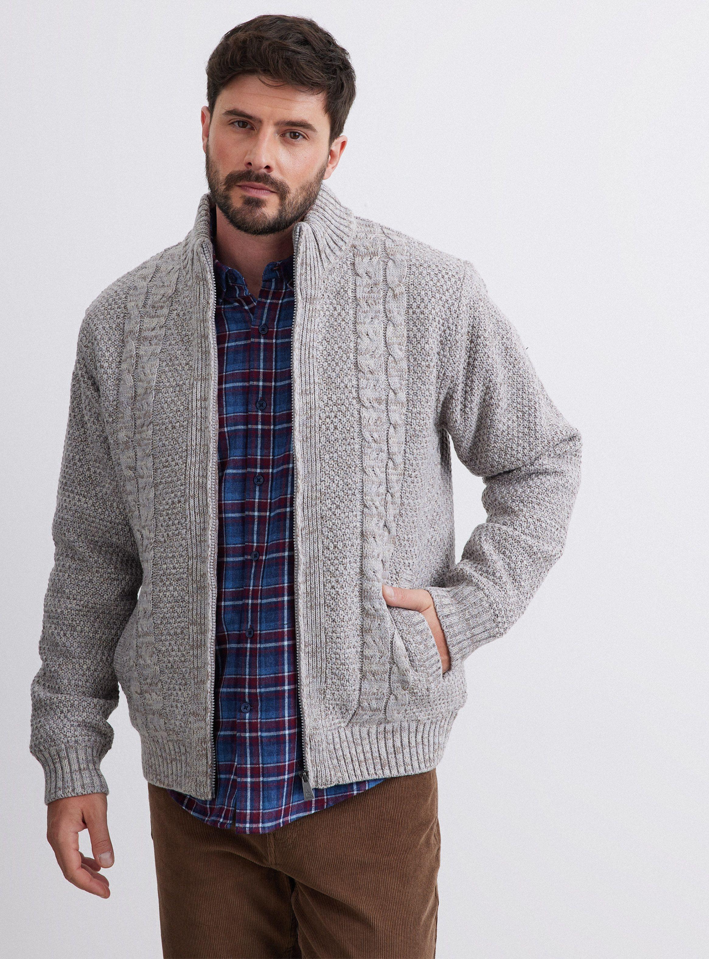 Sweater Full Zipper Grueso Tipo Chaqueta-0