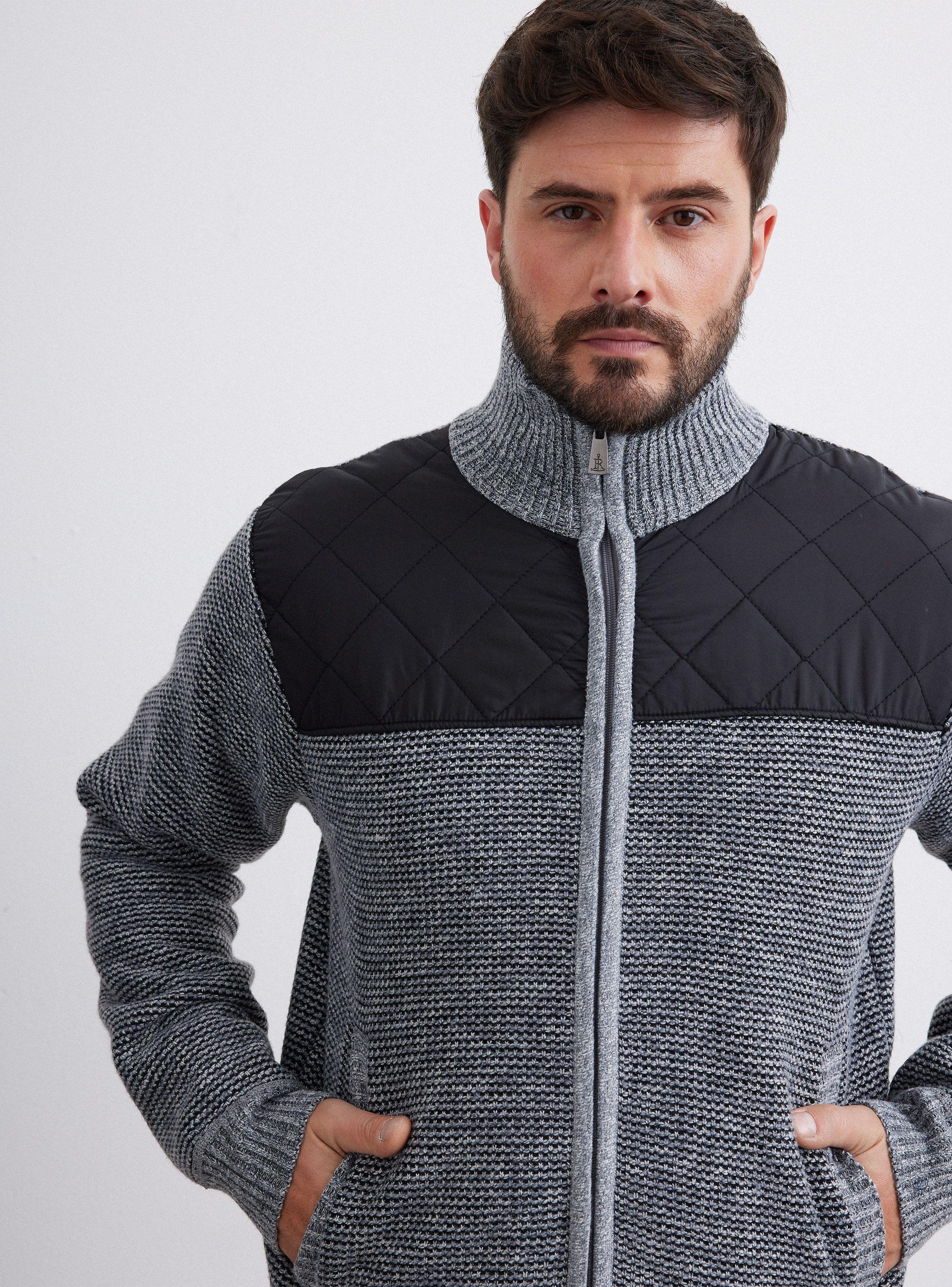Sweater con Cierre y Tela de Parka-4