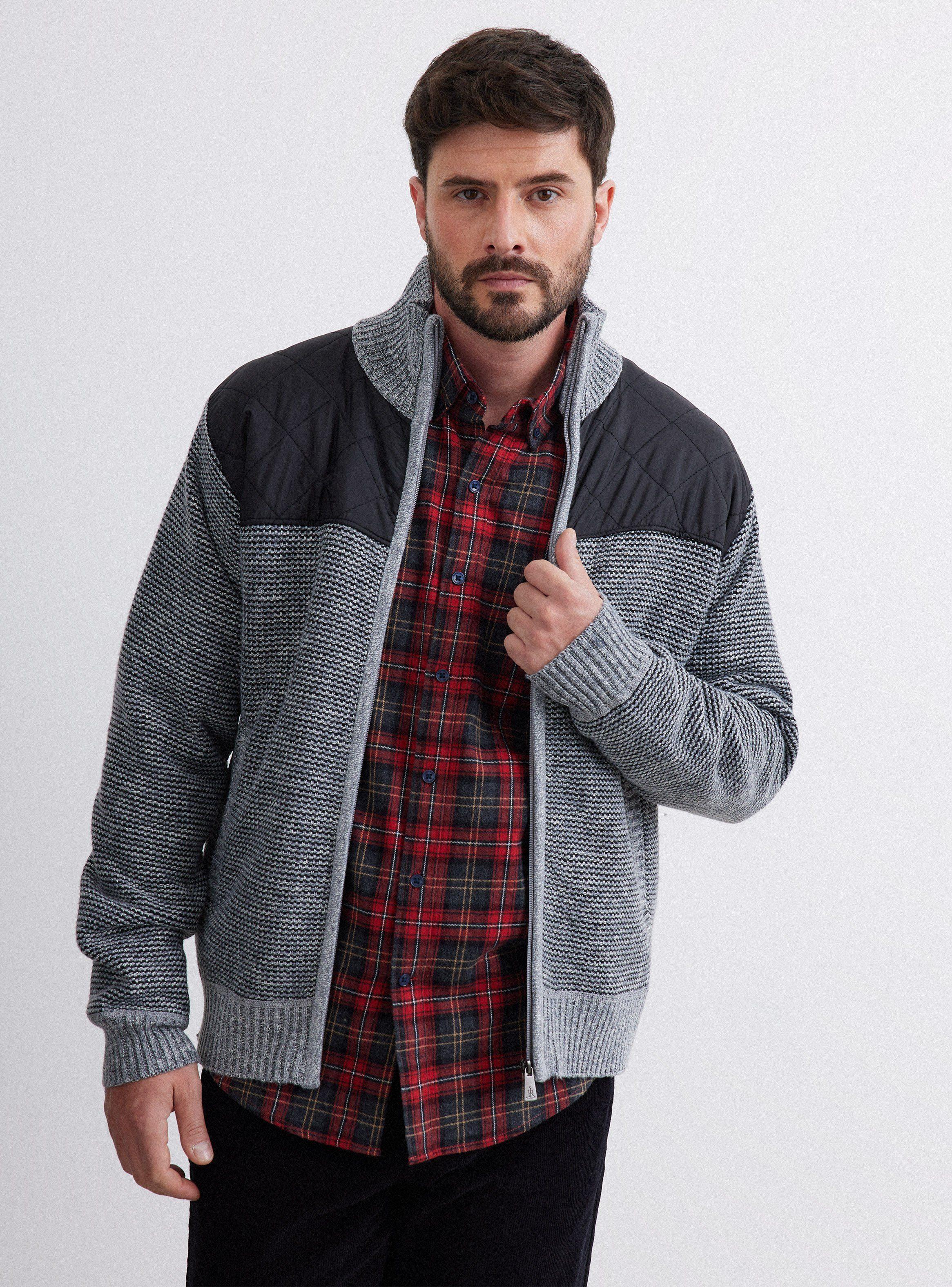 Sweater con Cierre y Tela de Parka-2