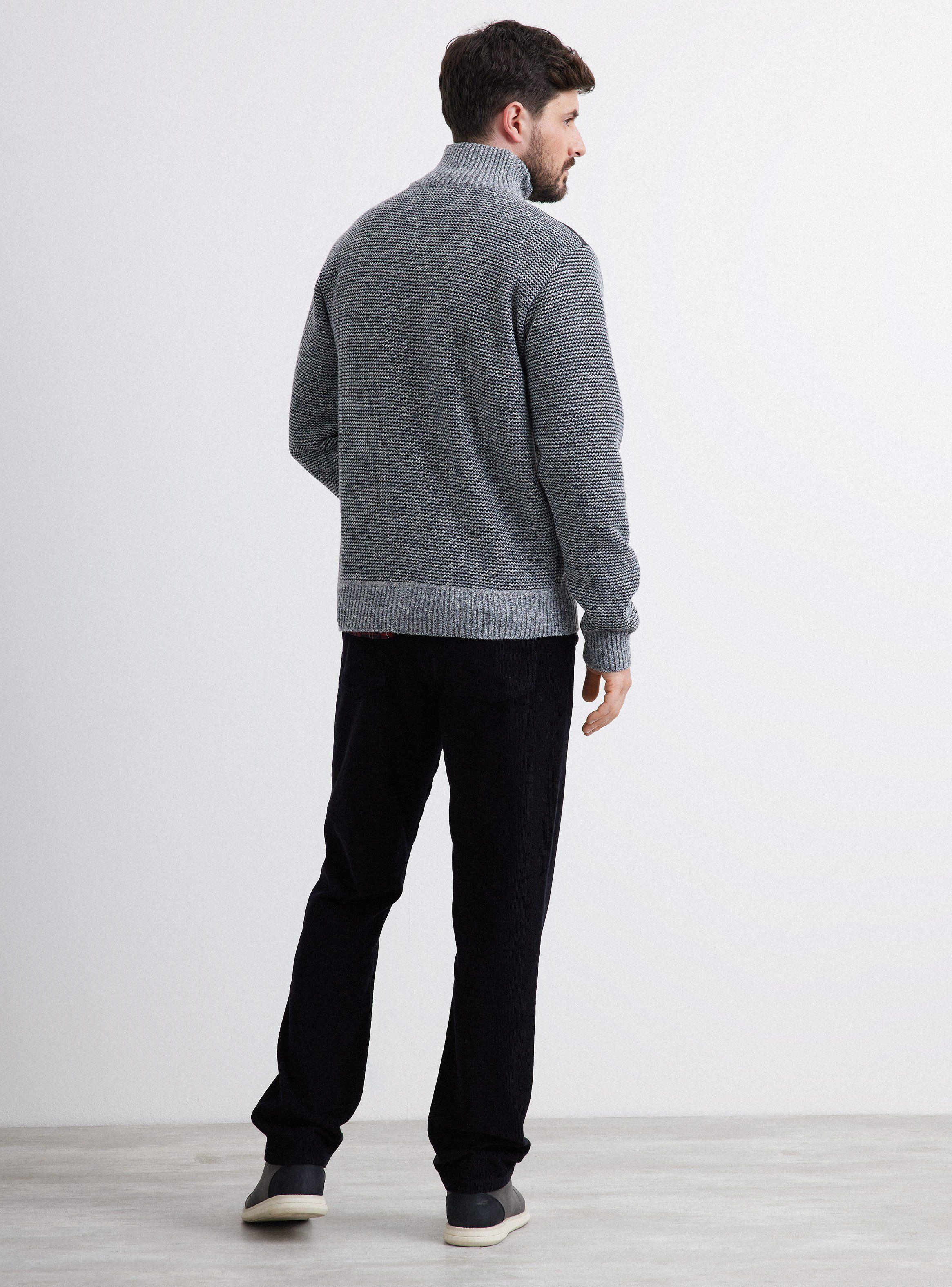 Sweater con Cierre y Tela de Parka-7