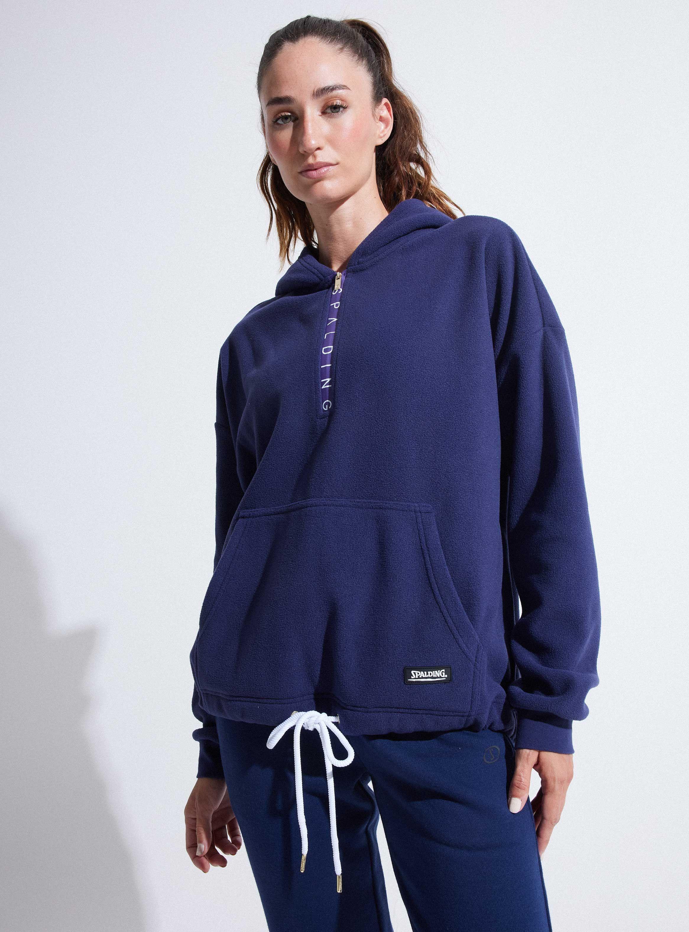 Polerón Oversize Halfzip contraste-0