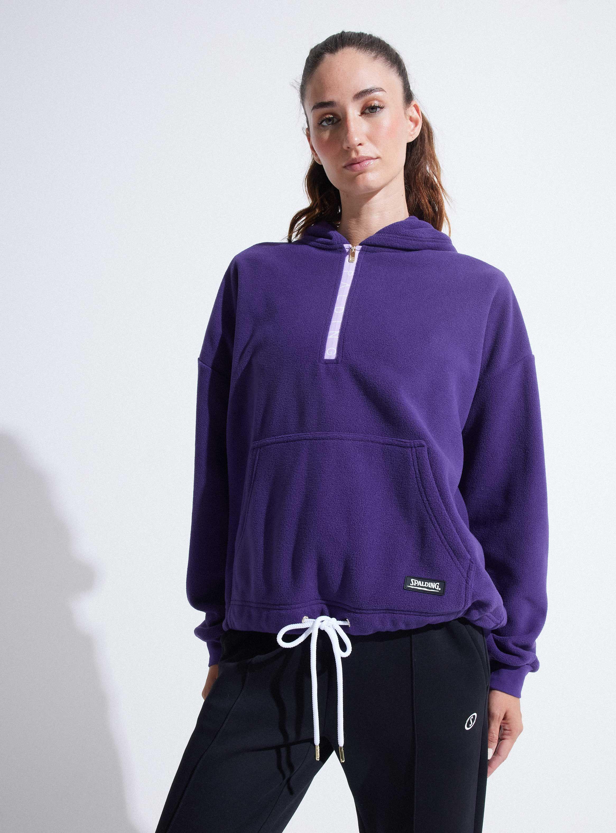 Polerón Oversize Halfzip contraste-0