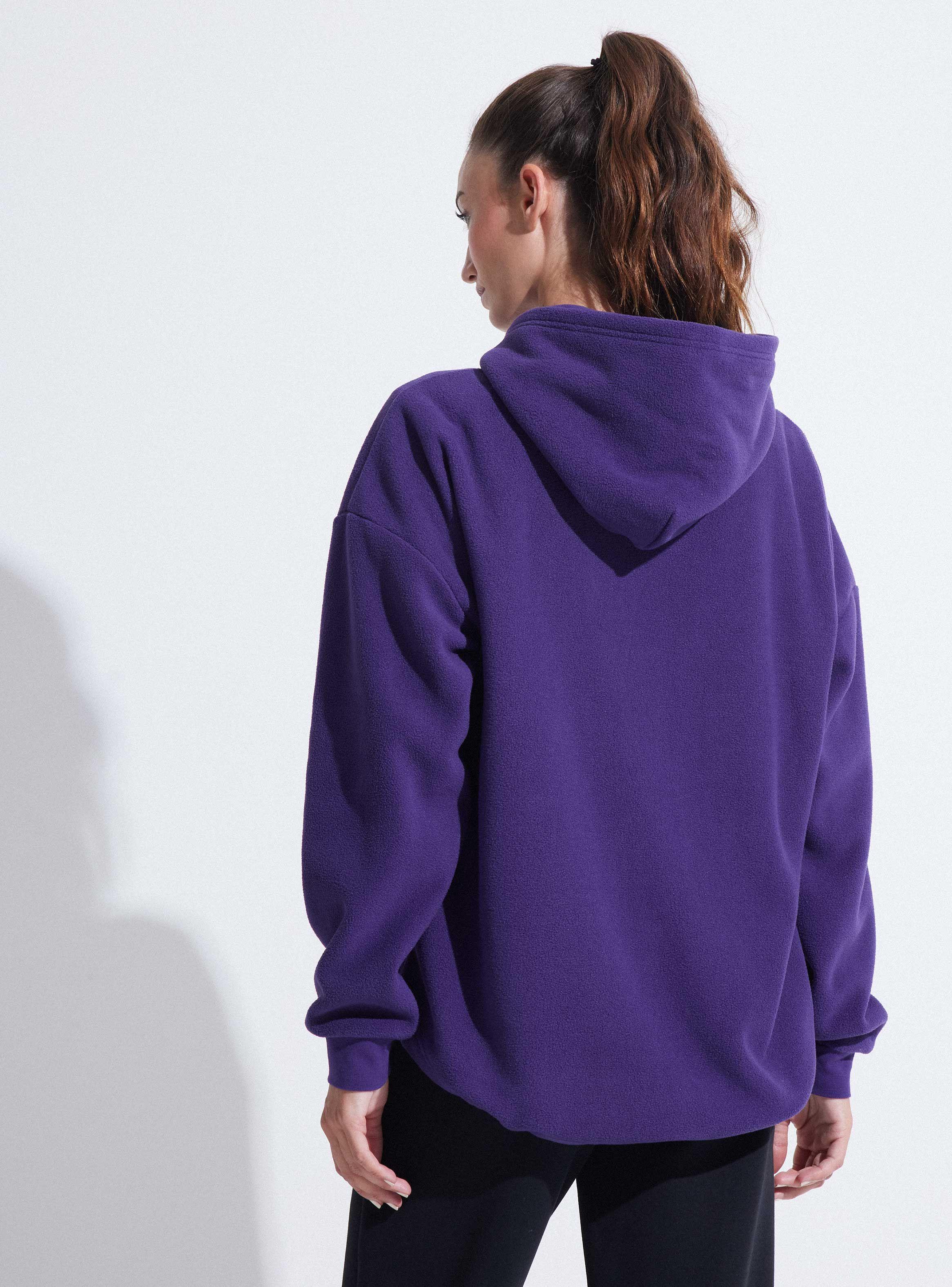 Polerón Oversize Halfzip contraste-1