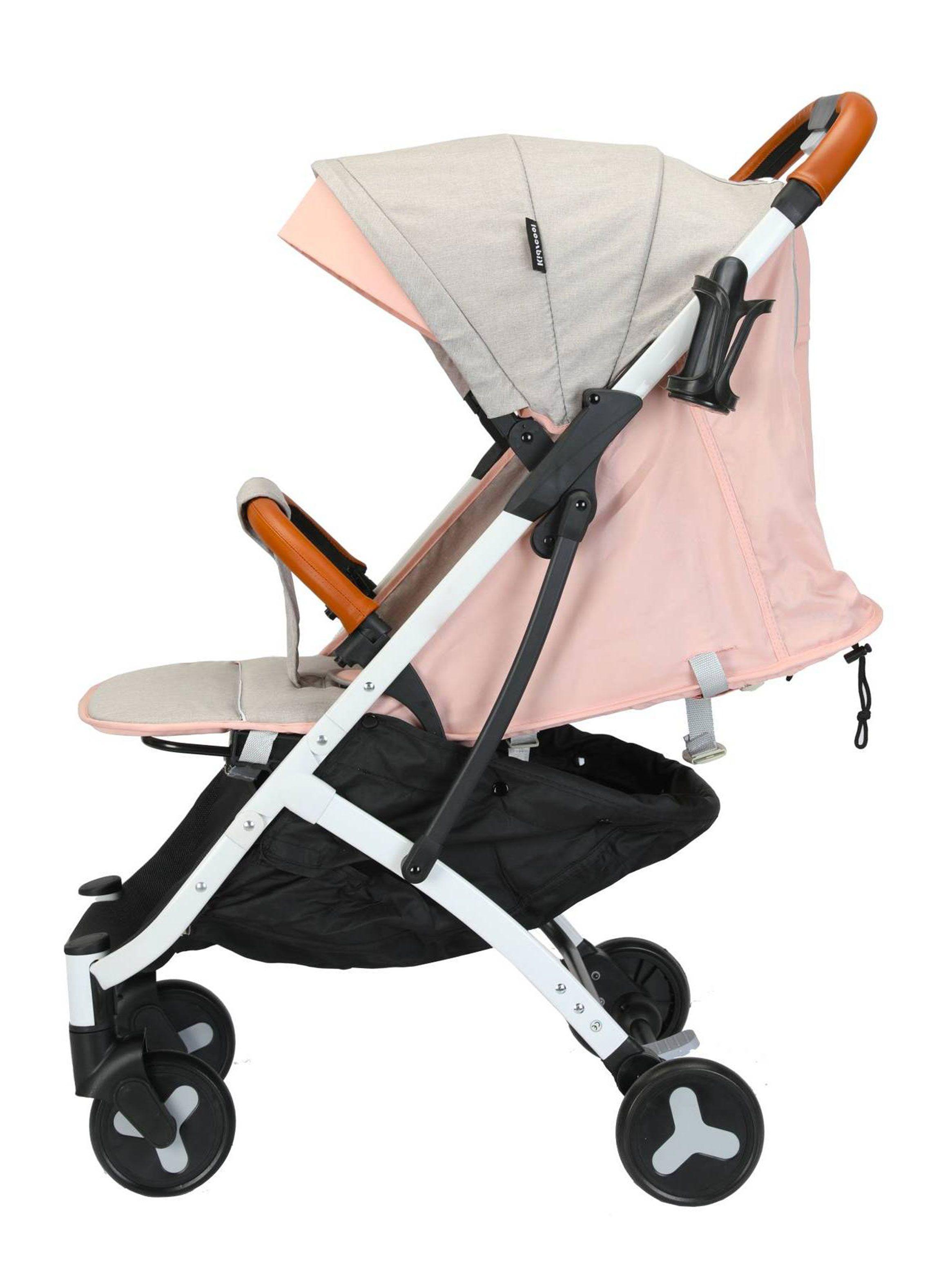 Coche Paseo Compacto Rosado-3