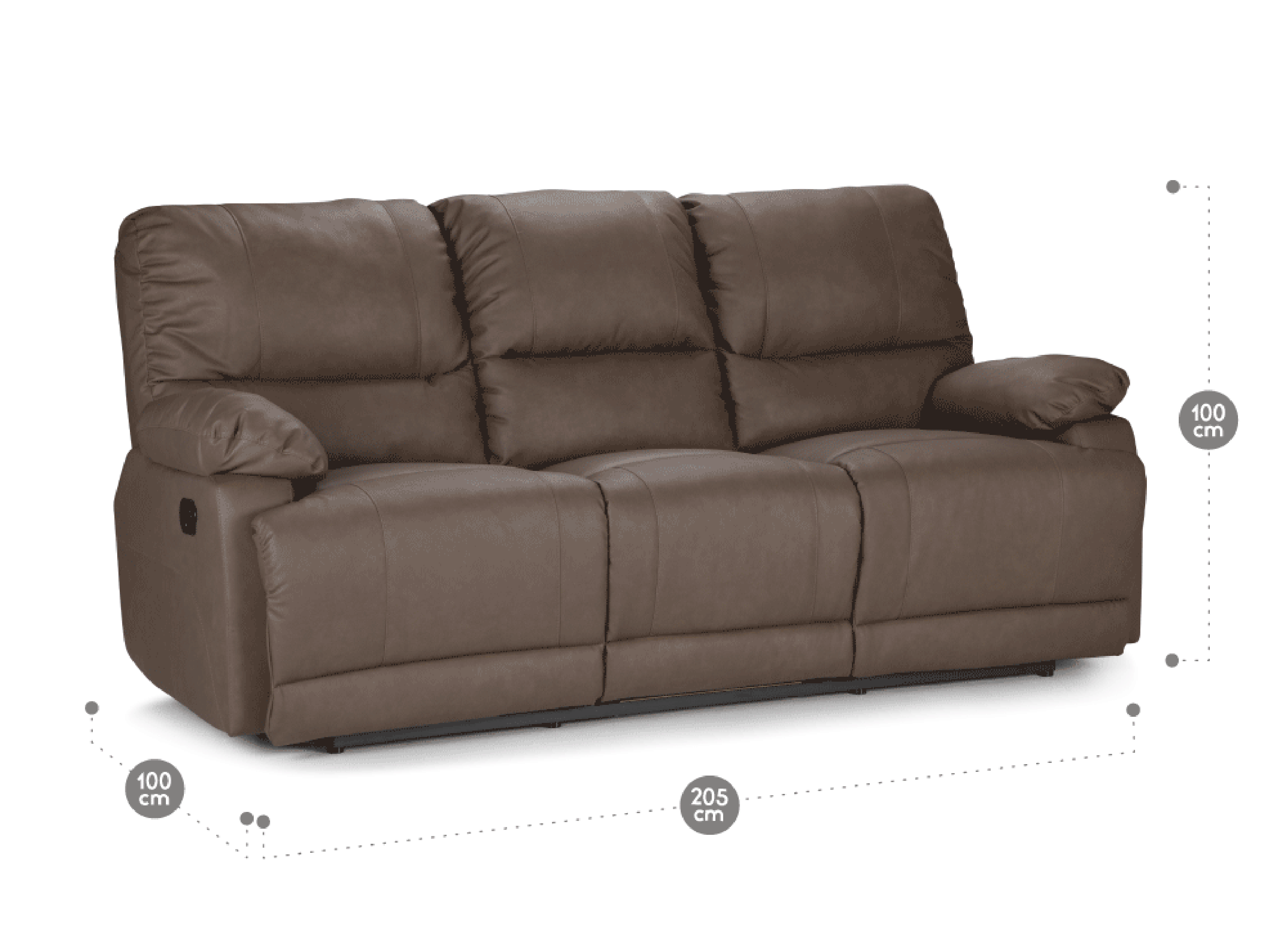 Sofá Reclinable PU Henry 3 Cuerpos Rosen-1