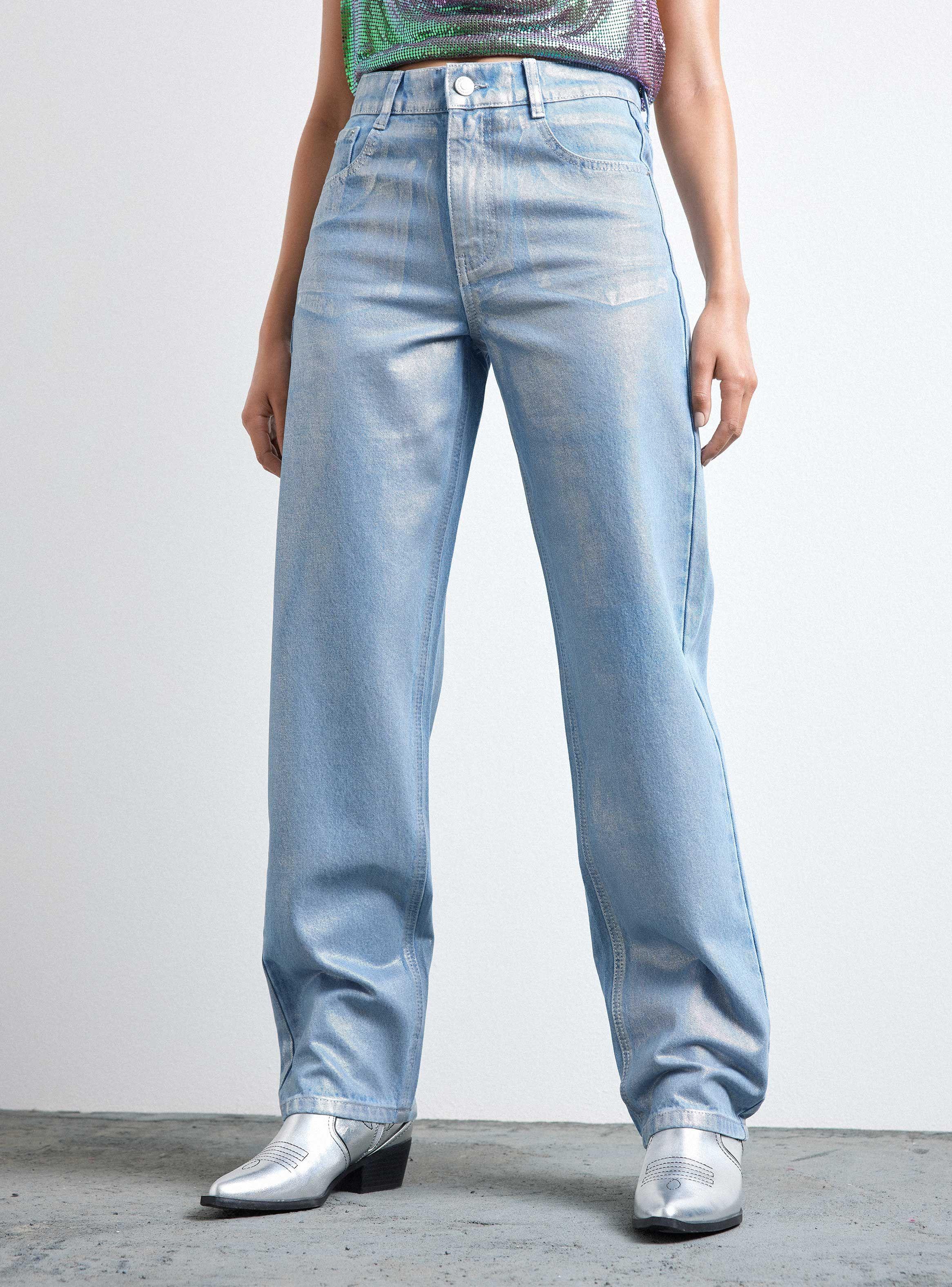Jeans Coated Pintado Metalizado-0