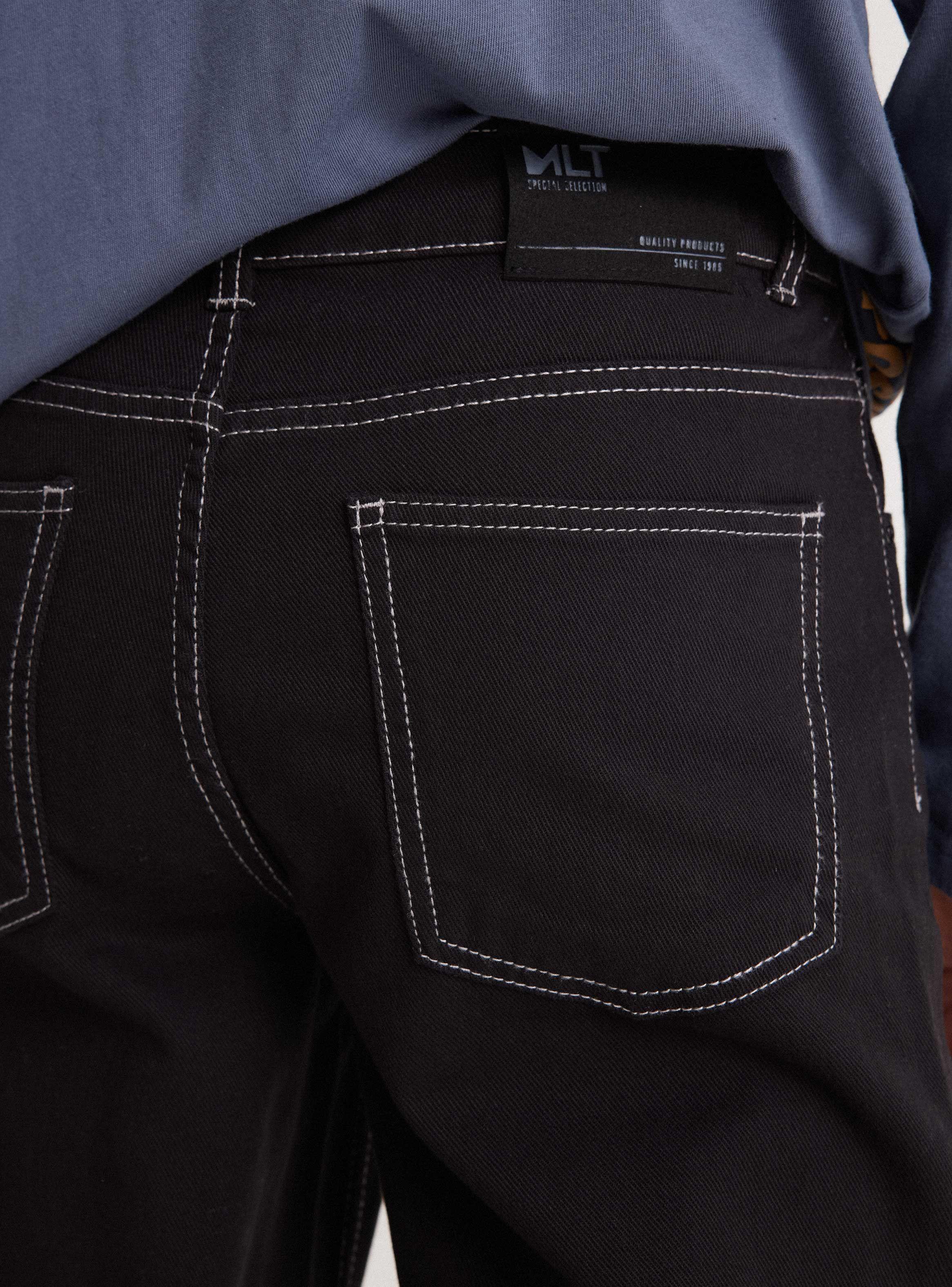 Jeans Con Costuras En Contraste-4