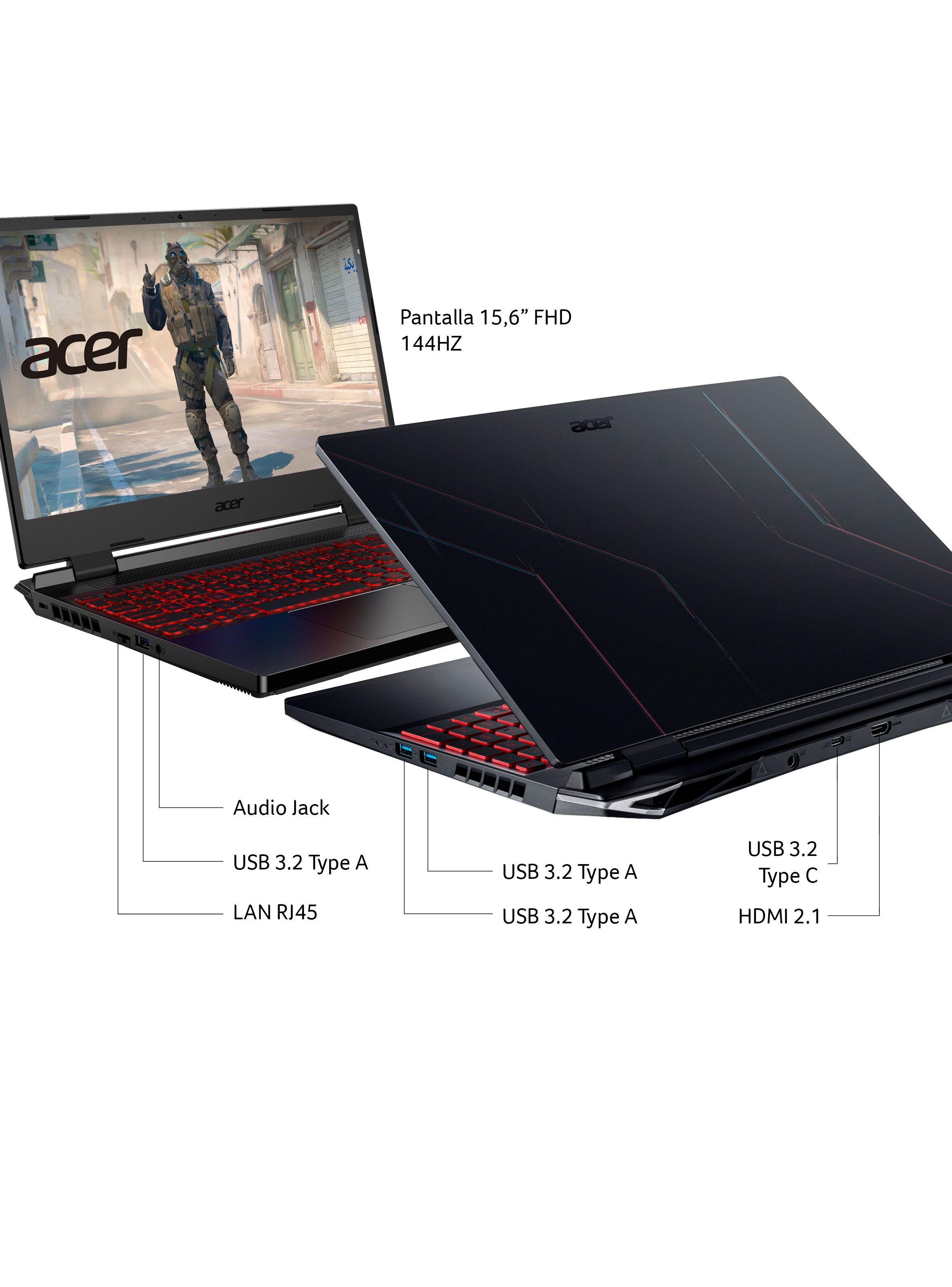 Notebook Gamer Nitro 5 AN515-46-R8RX-1 AMD Ryzen 7 Nvidia GeForce RTX 3050 4GB GDDR6 16GB RAM 512GB SSD 15.6" FHD-5