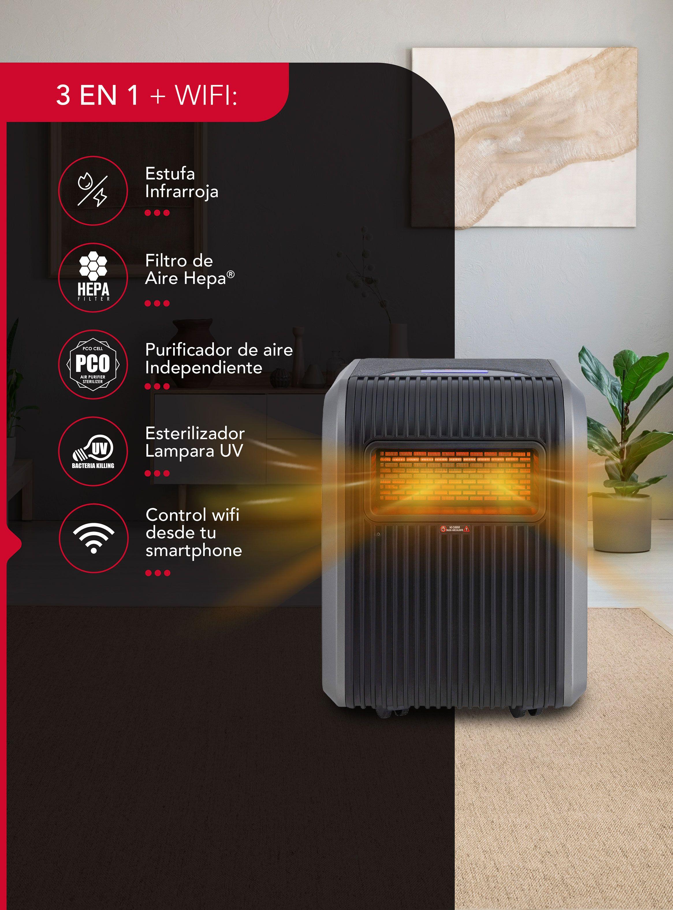 Estufa Infrarroja 3 en 1 Thor 1500 Wifi-1