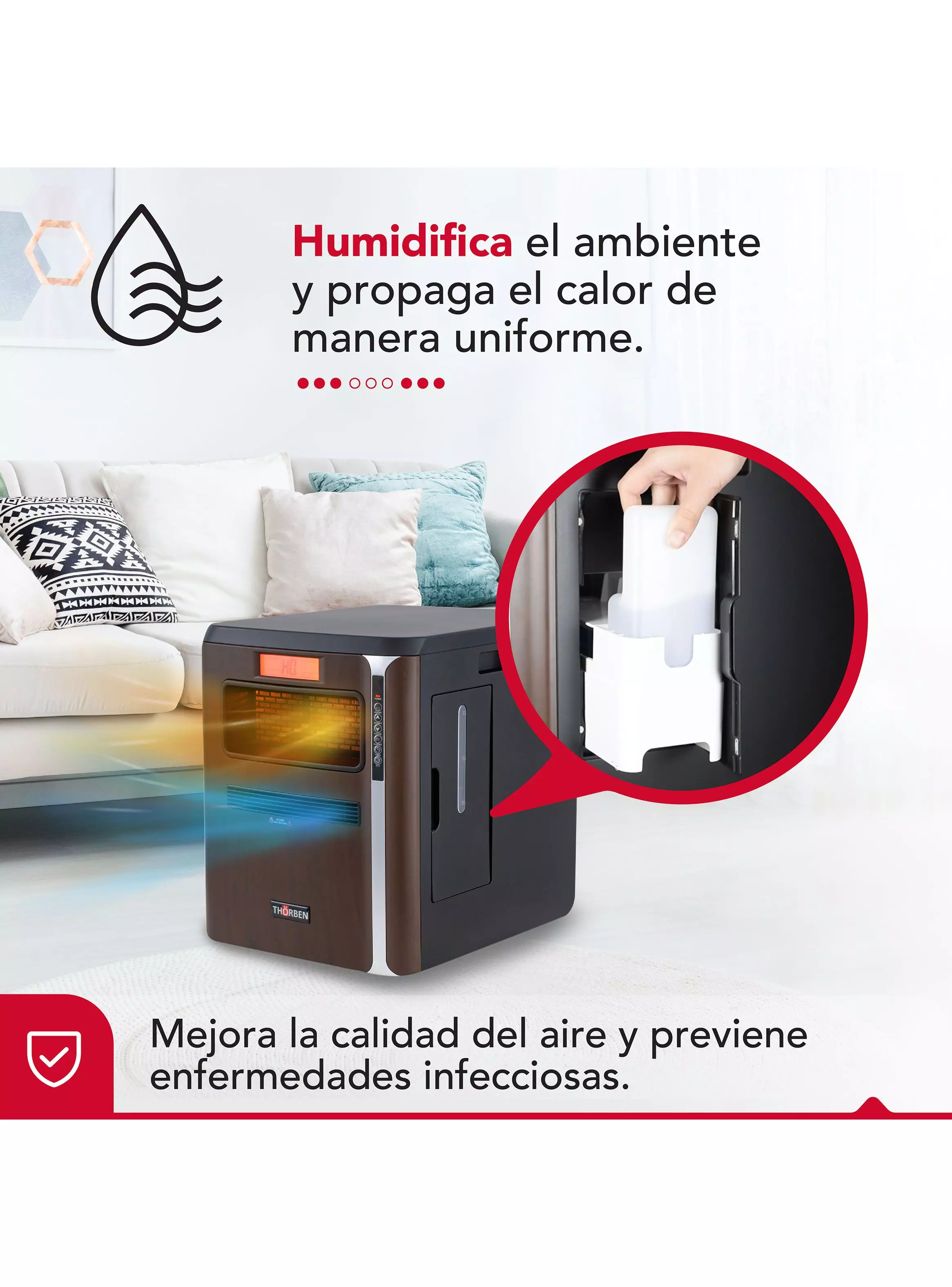 Estufa Infrarroja 4 en 1 Thor Air 1500-2