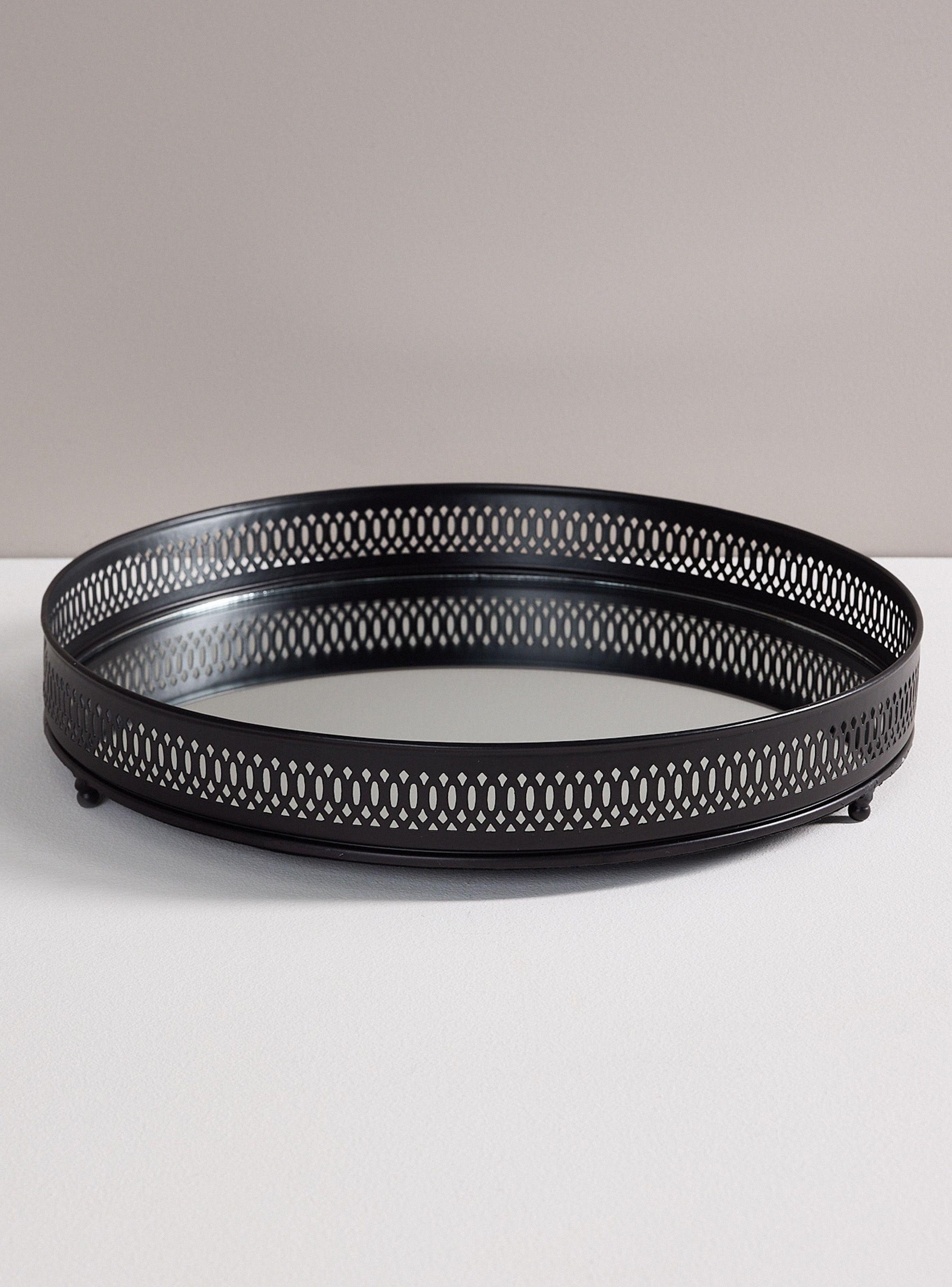 Bandeja Espejo Negro 35 cm-0
