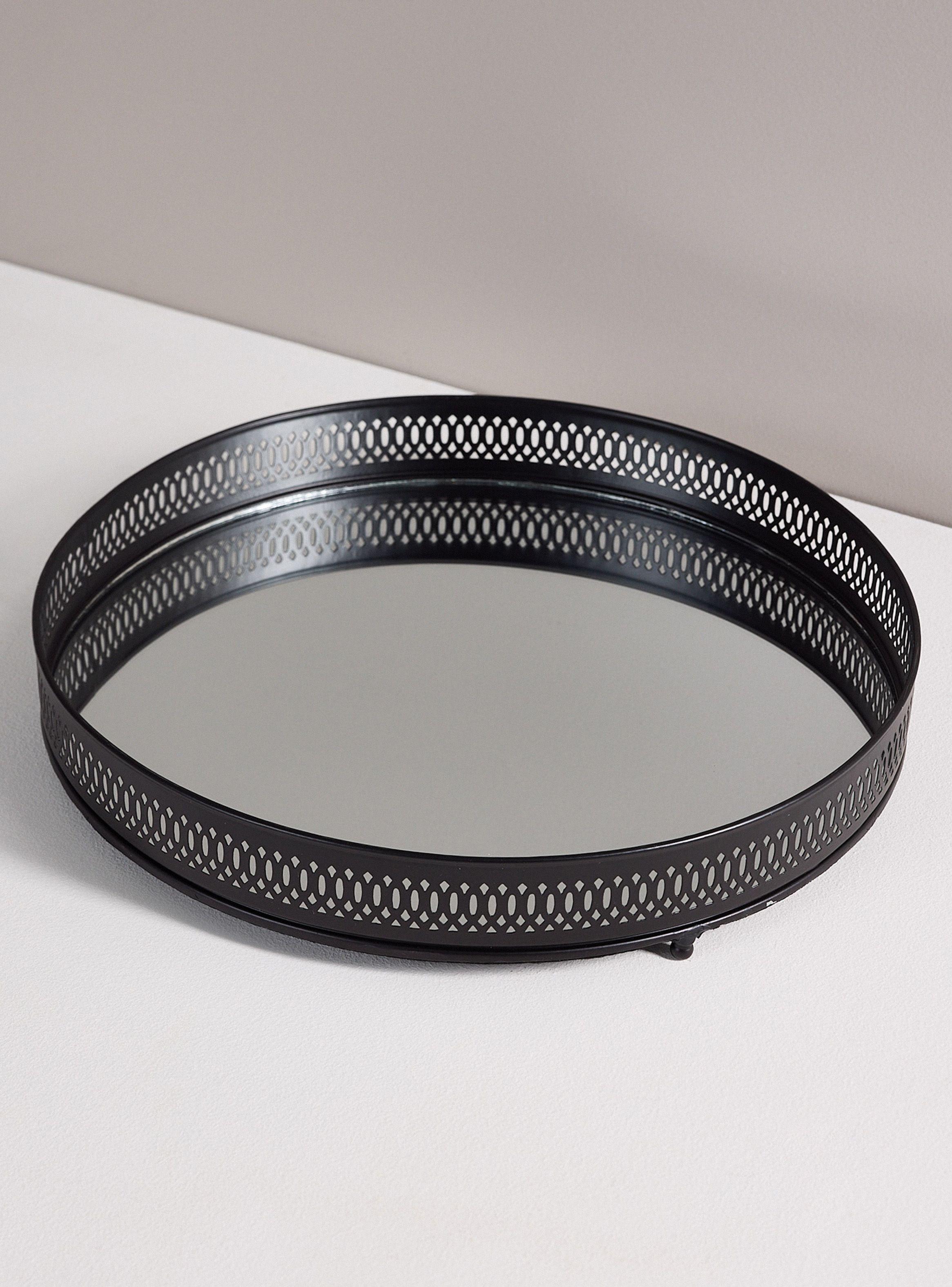 Bandeja Espejo Negro 35 cm-1