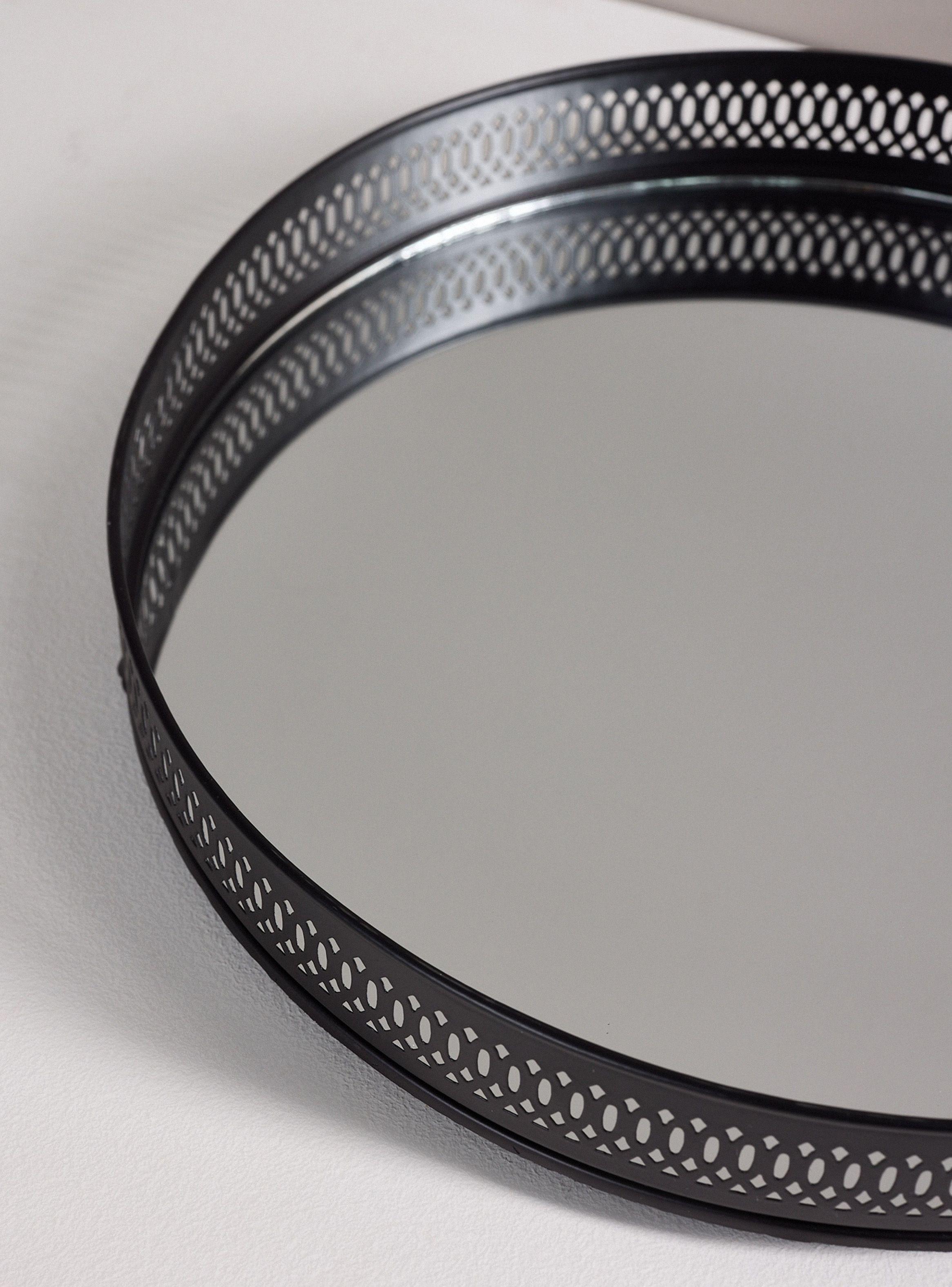 Bandeja Espejo Negro 35 cm-2