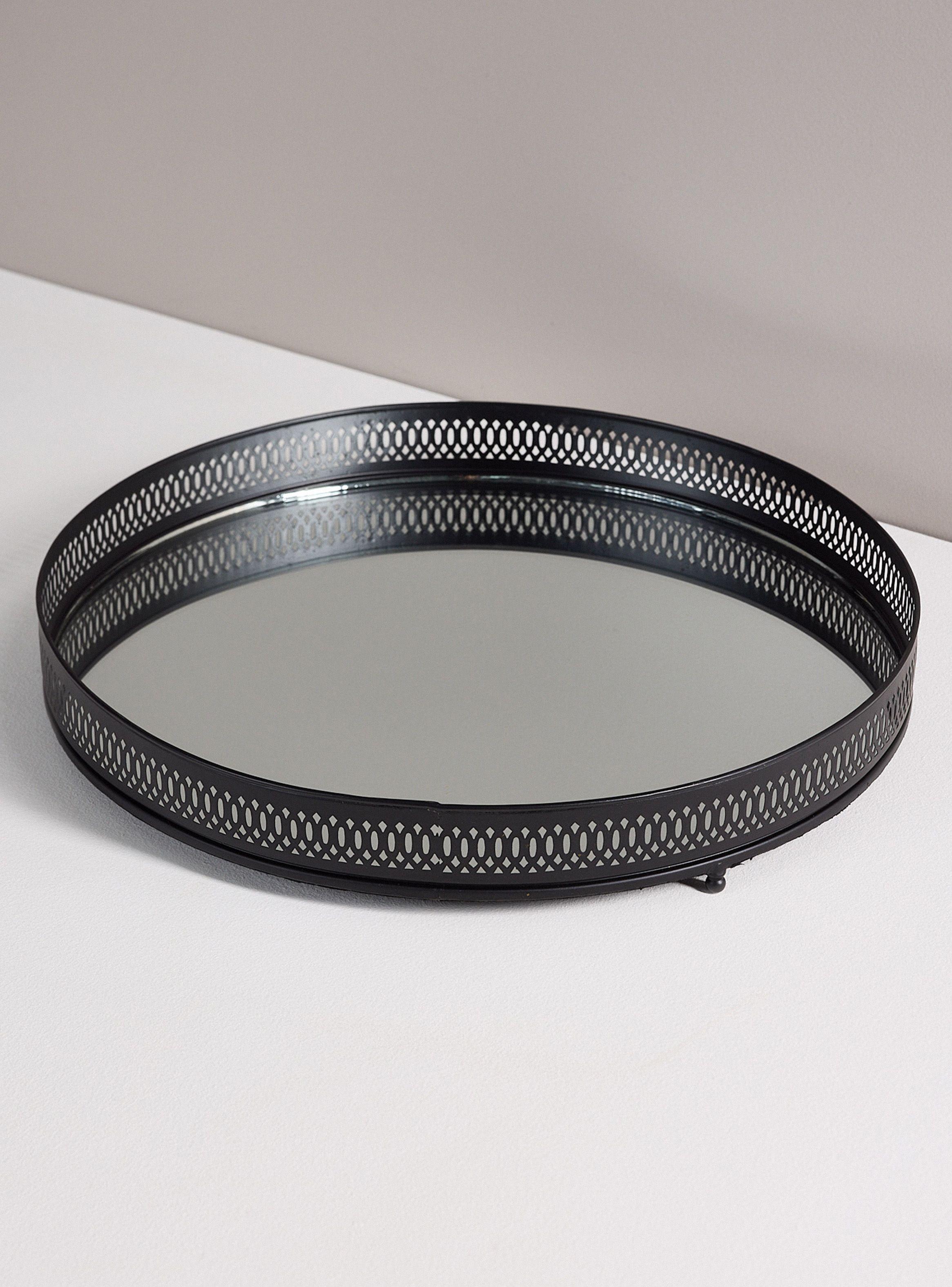 Bandeja Espejo Negro 40 cm-0