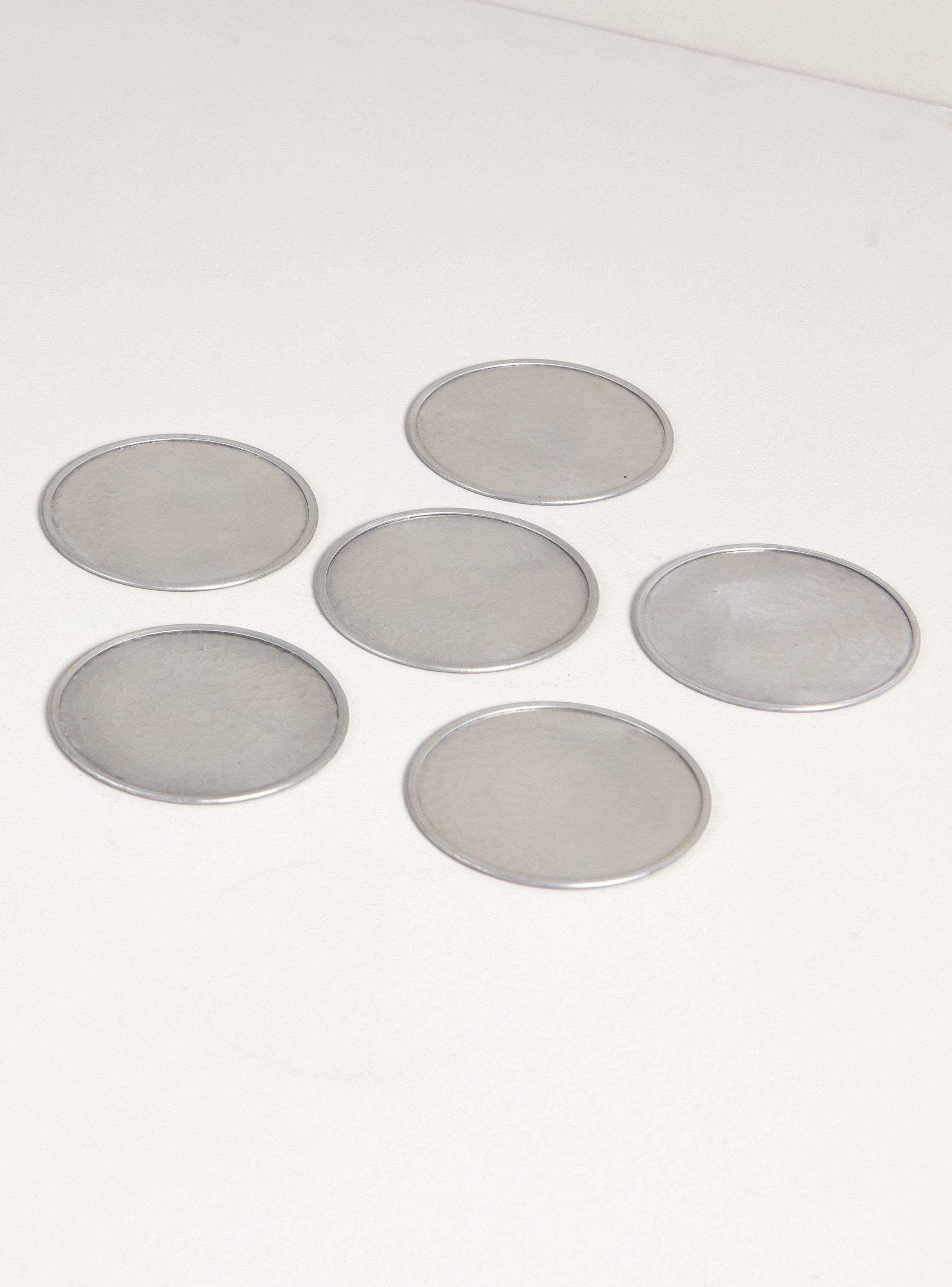 Pack 6 Posavasos Plateado 10 cm-1