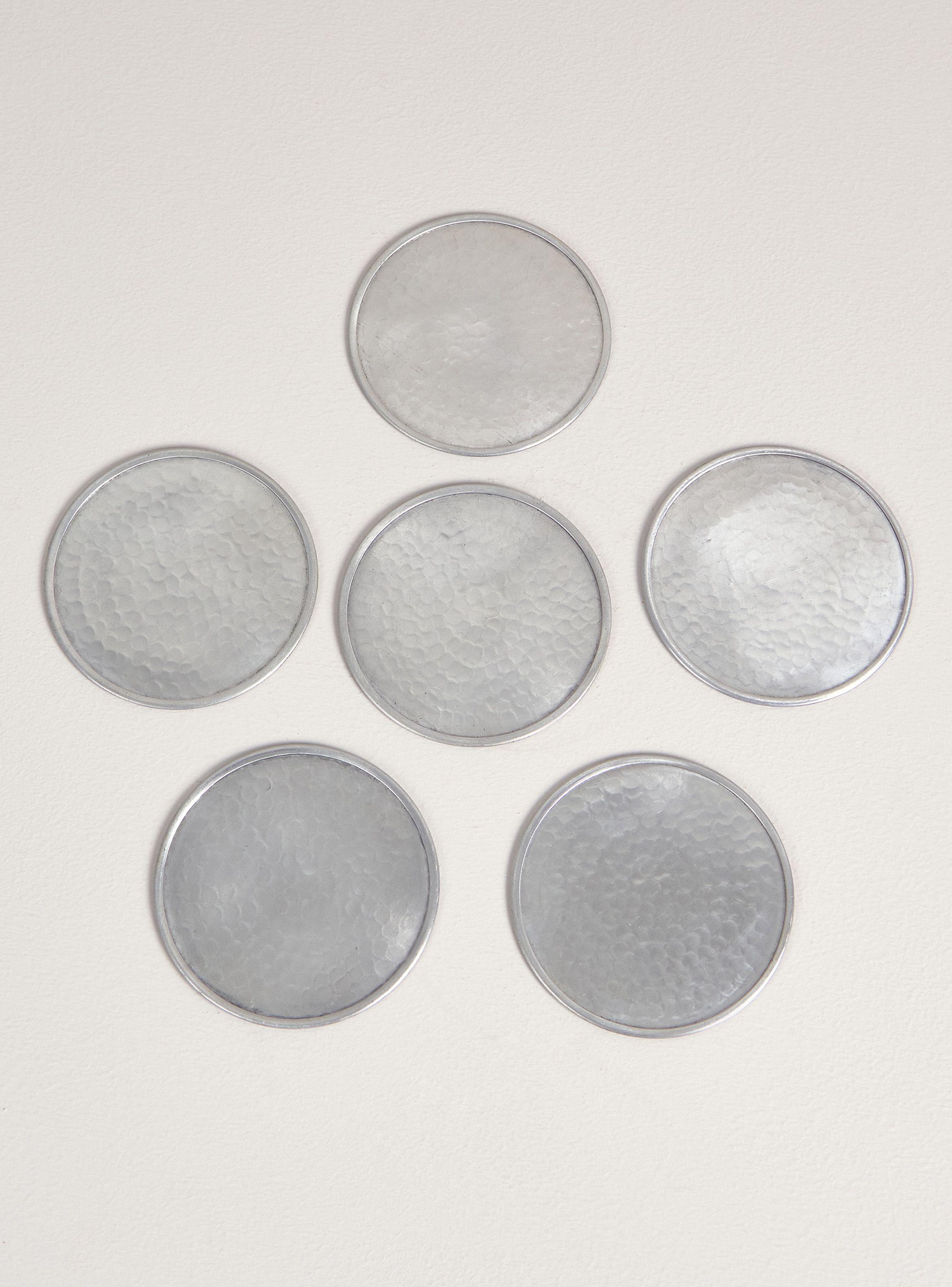 Pack 6 Posavasos Plateado 10 cm-0