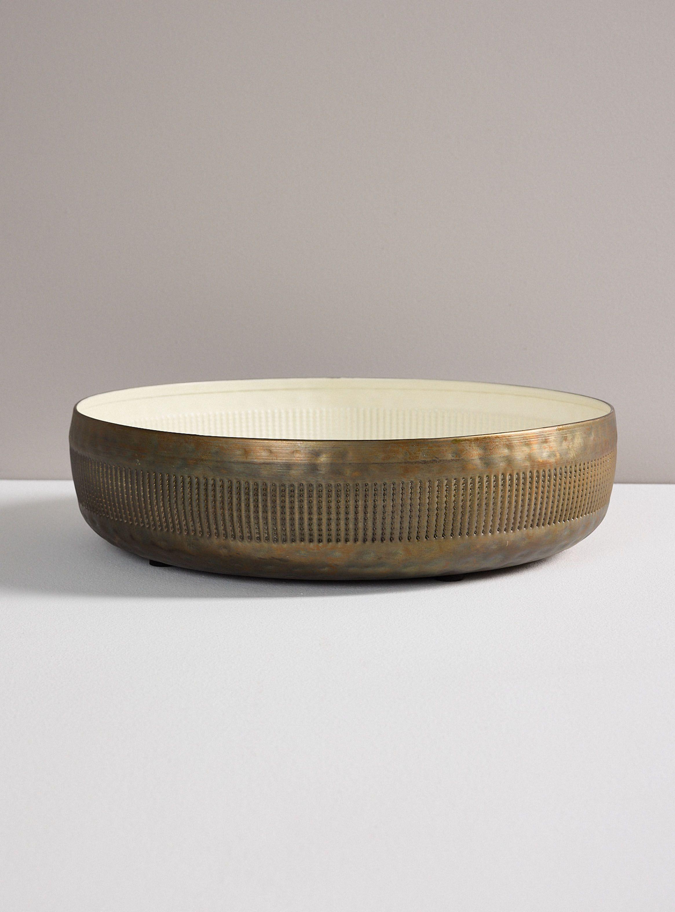 Bowl 32 cm Dorado/ Blanco-0