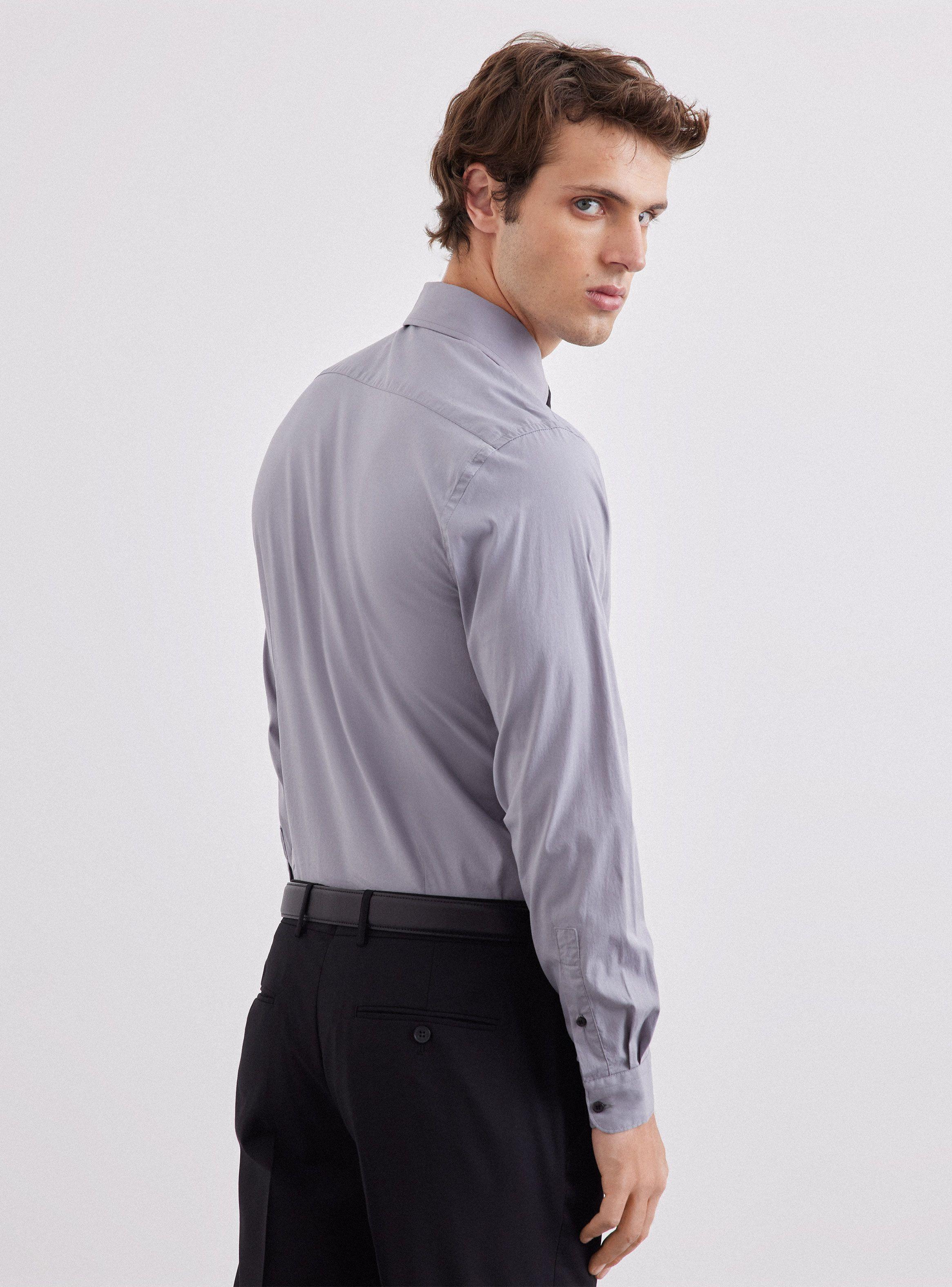 Camisa de Vestir Lisa-1