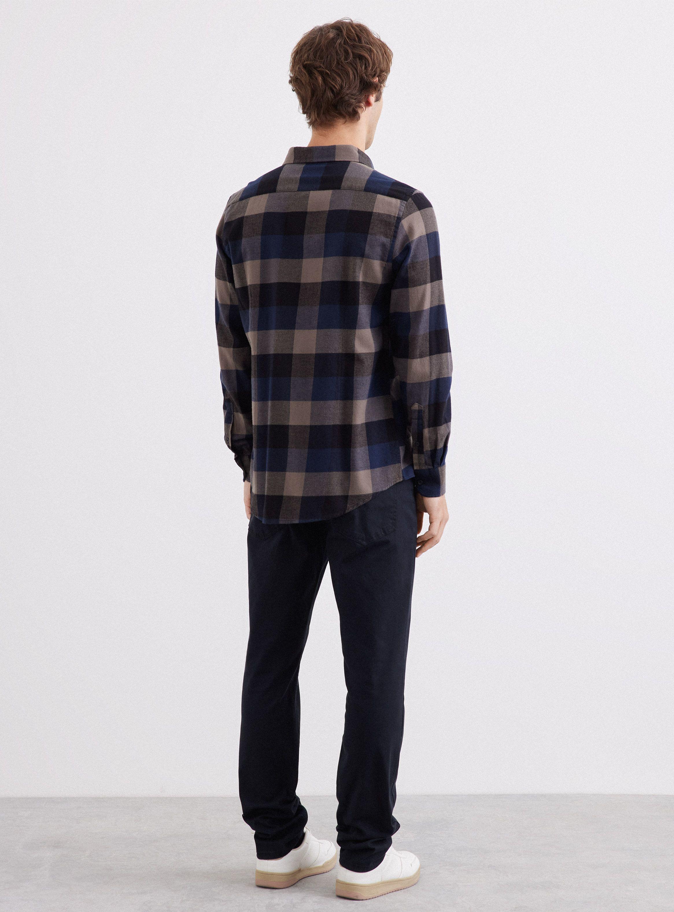 Camisa de Vestir Cuadros Ddp-5