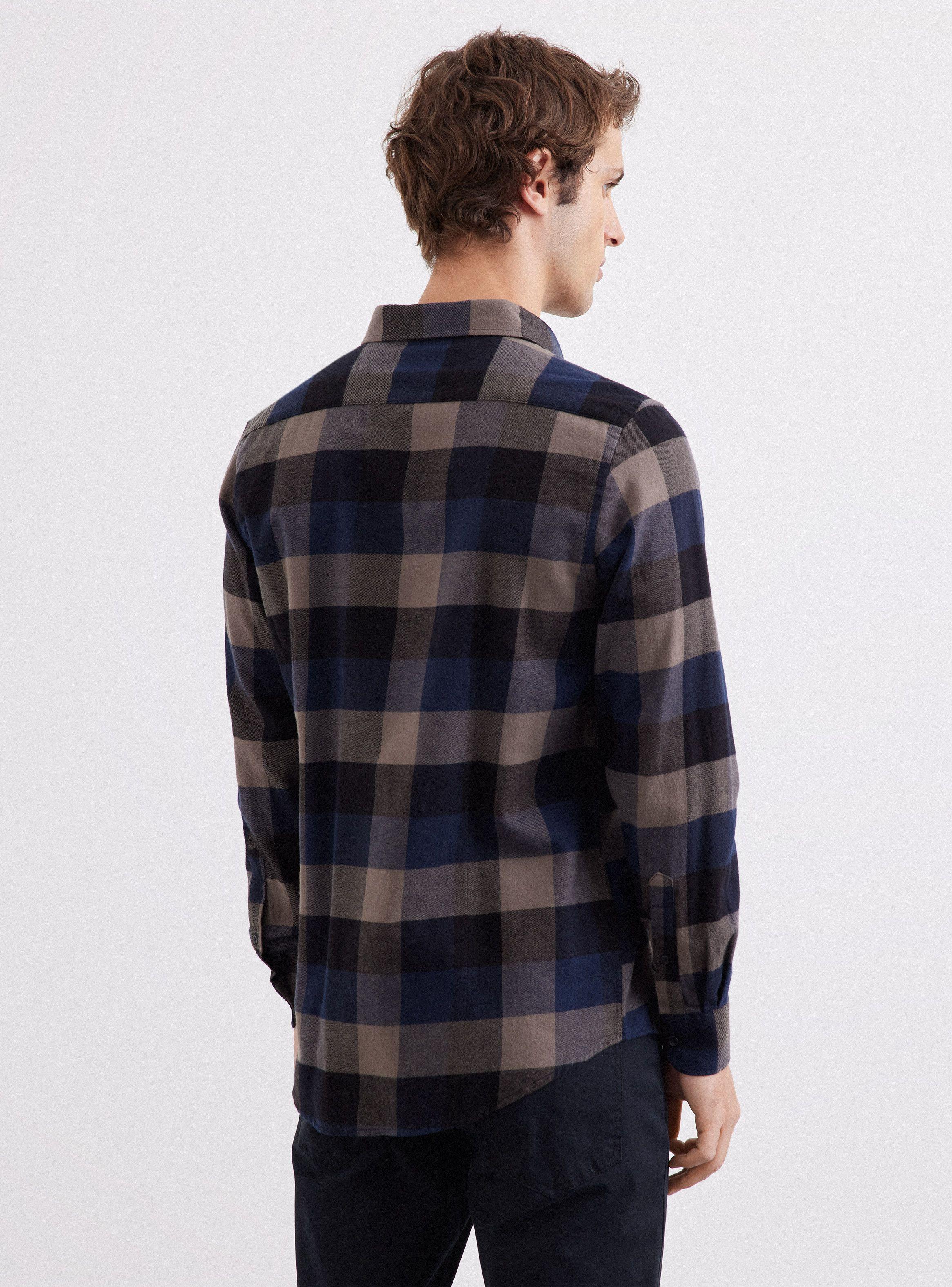 Camisa de Vestir Cuadros Ddp-1