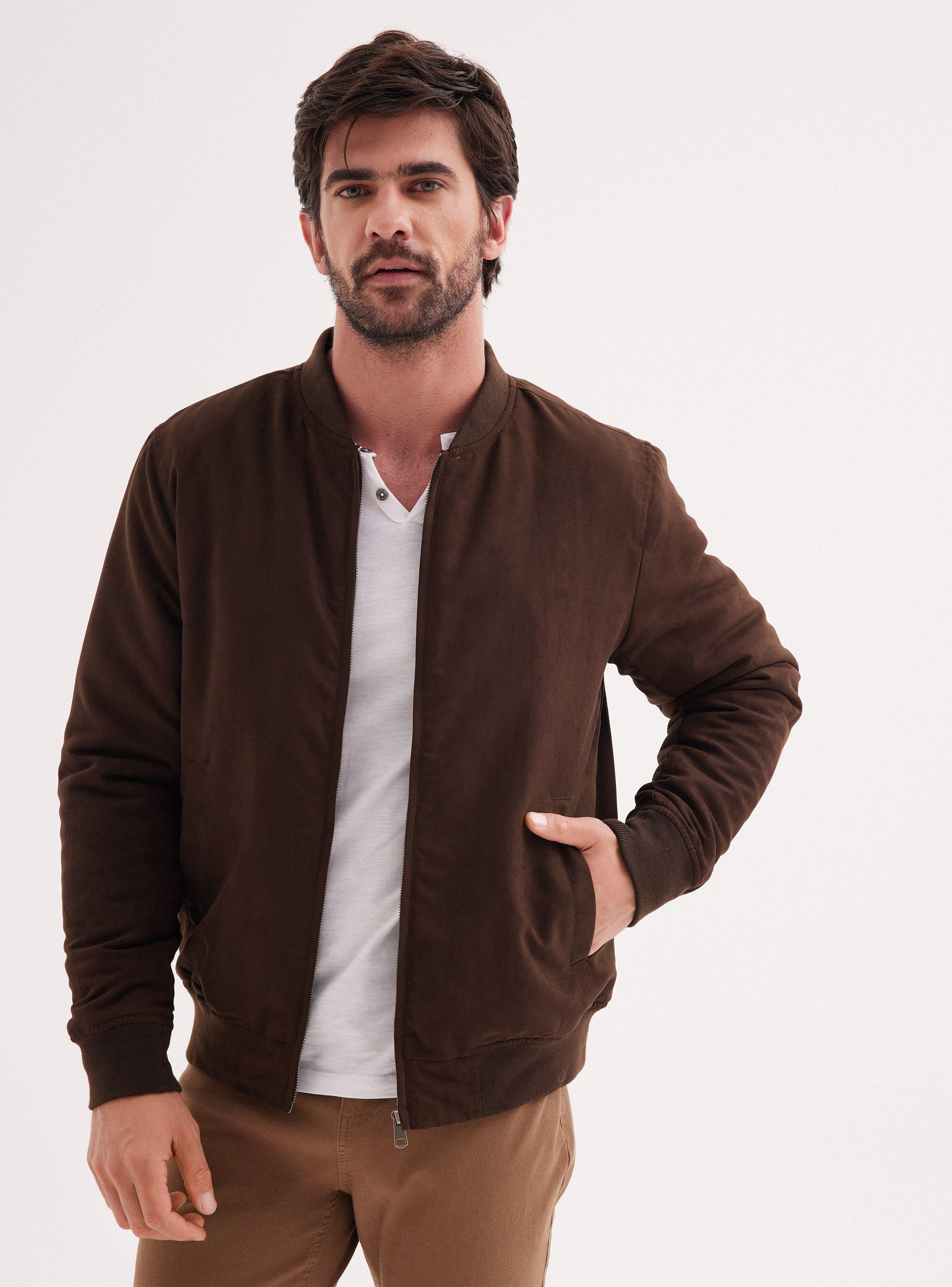Chaqueta Bomber Gamuza-0