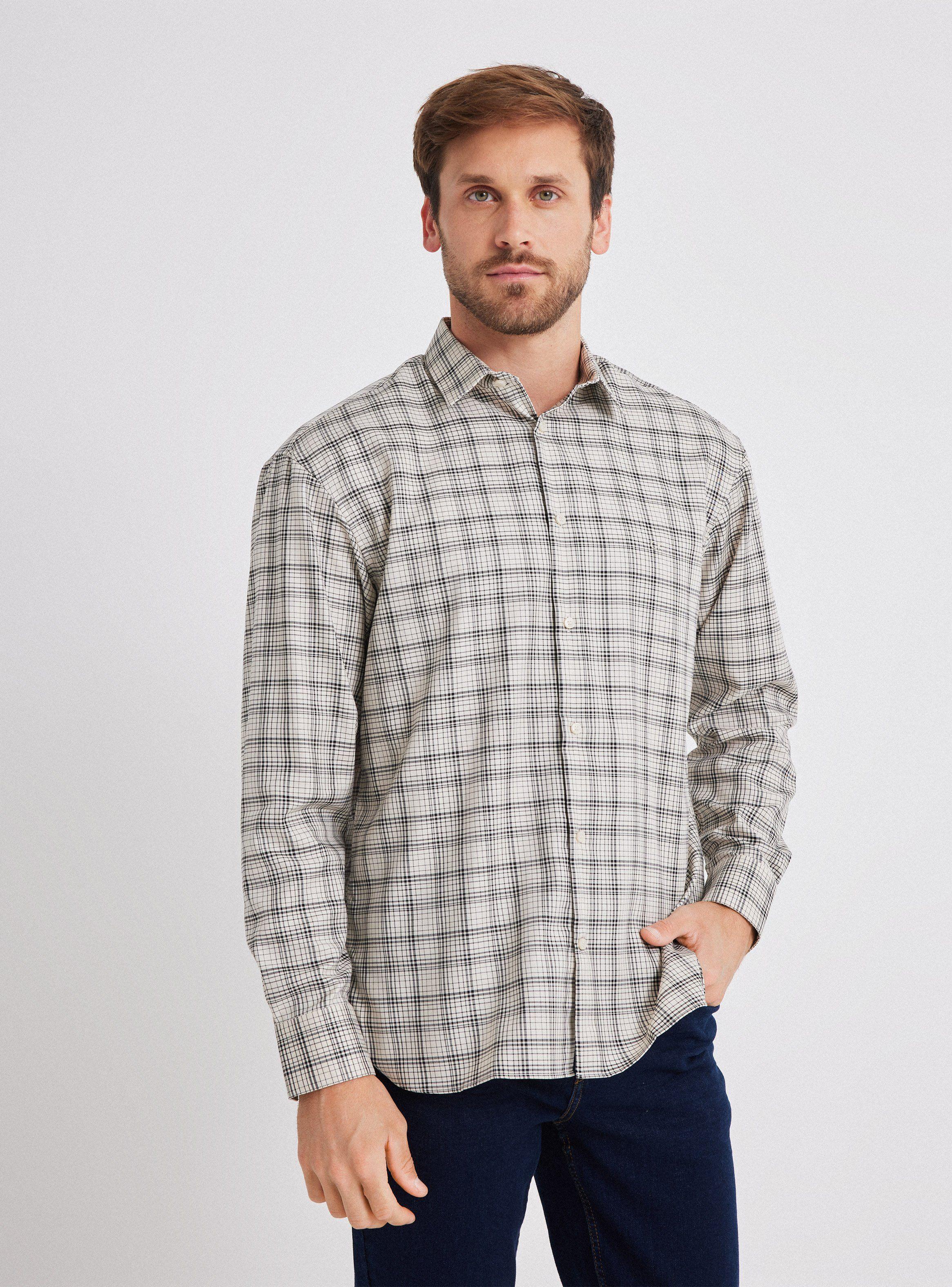 Camisa Ml Regular Fit Geo-0