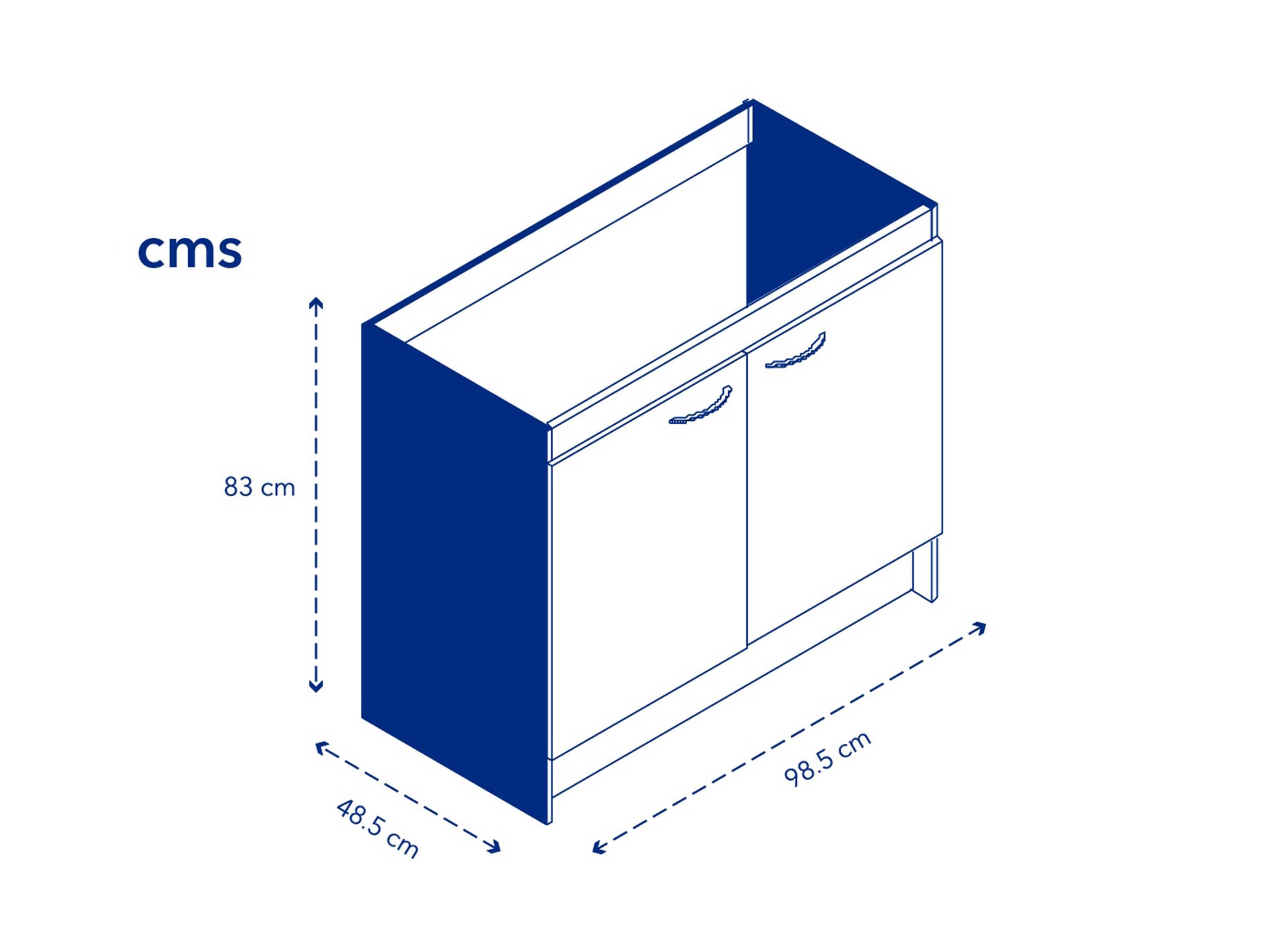 Base Mueble de Lavaplatos 100 cm-2