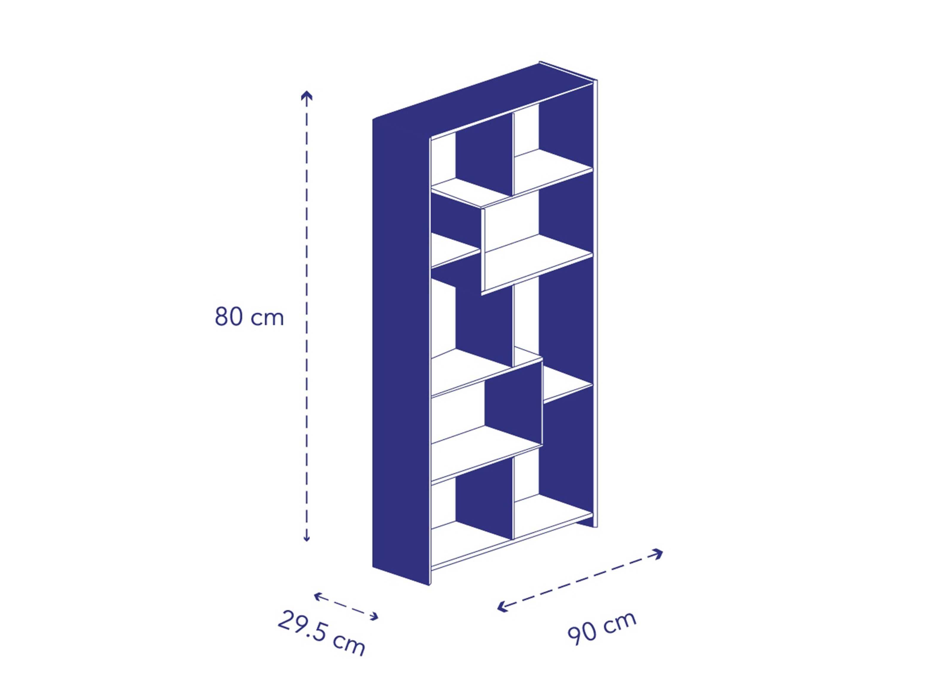 Librero Puzzle 8 Repisas 90x29x180 cm Mobikit-3