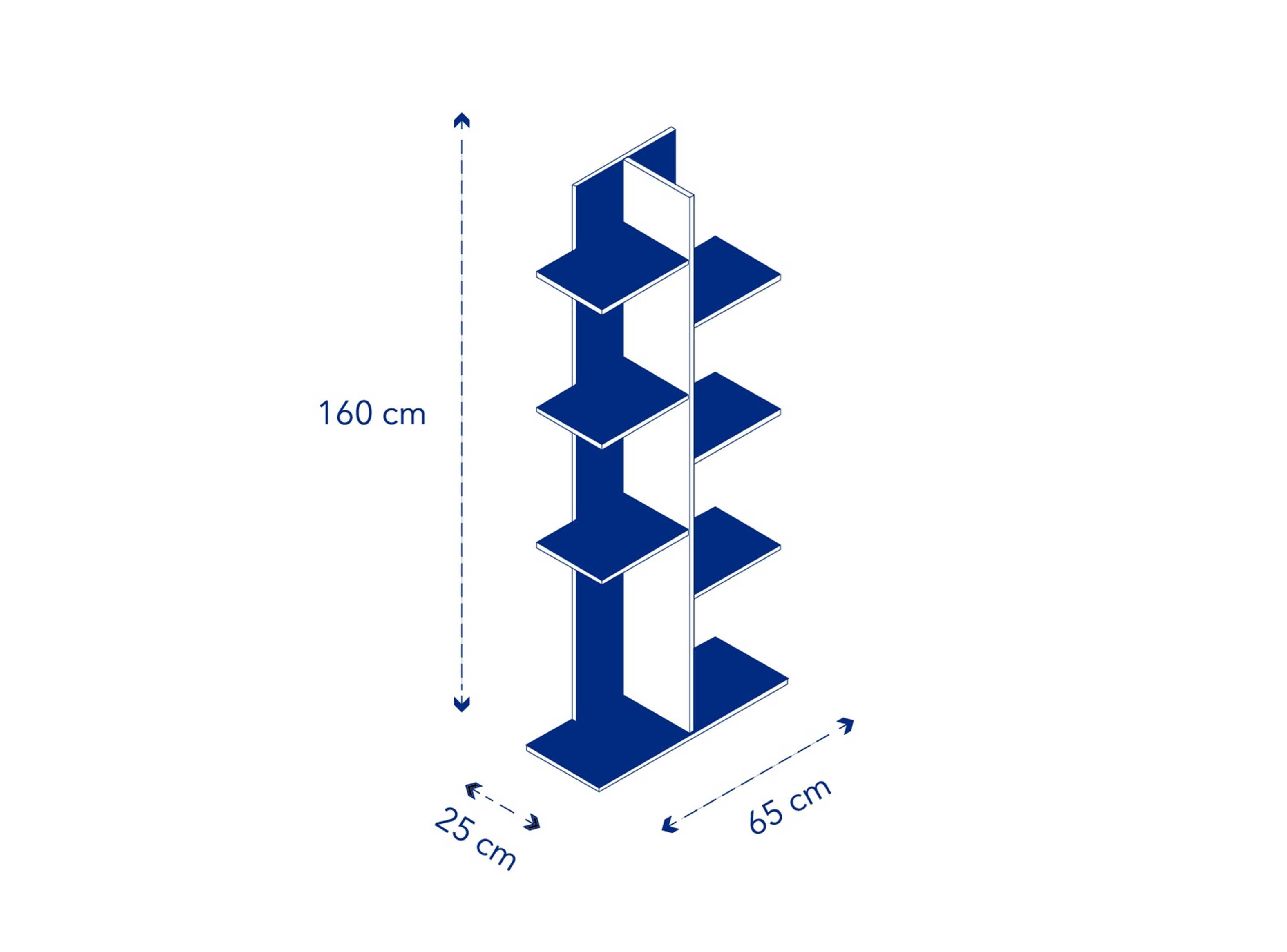 Librero T 6 Repisas 65x25x160 cm Mobikit-2