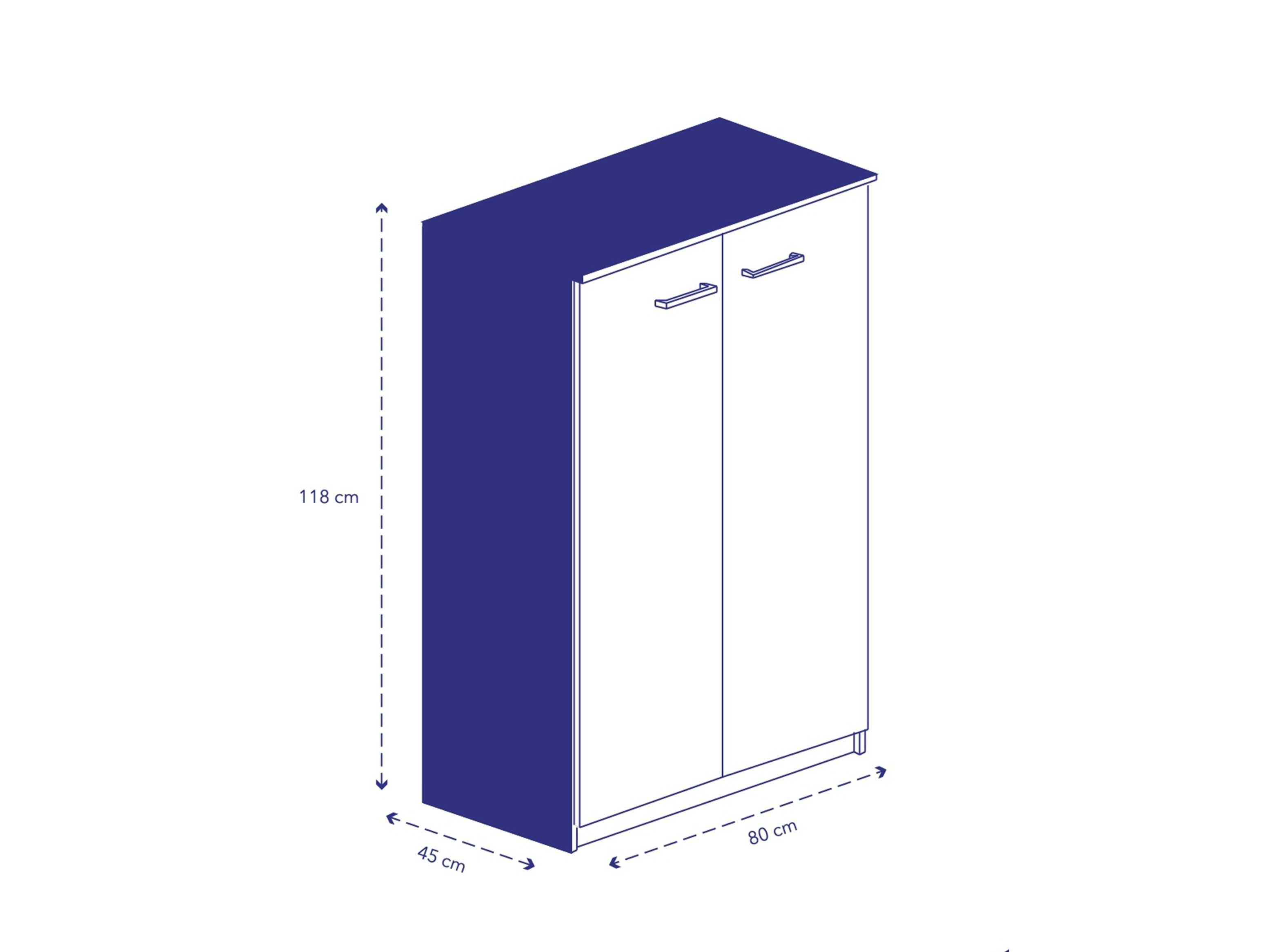 Gabinete Alto con Llave 80x45x118 cm Mobikit-5