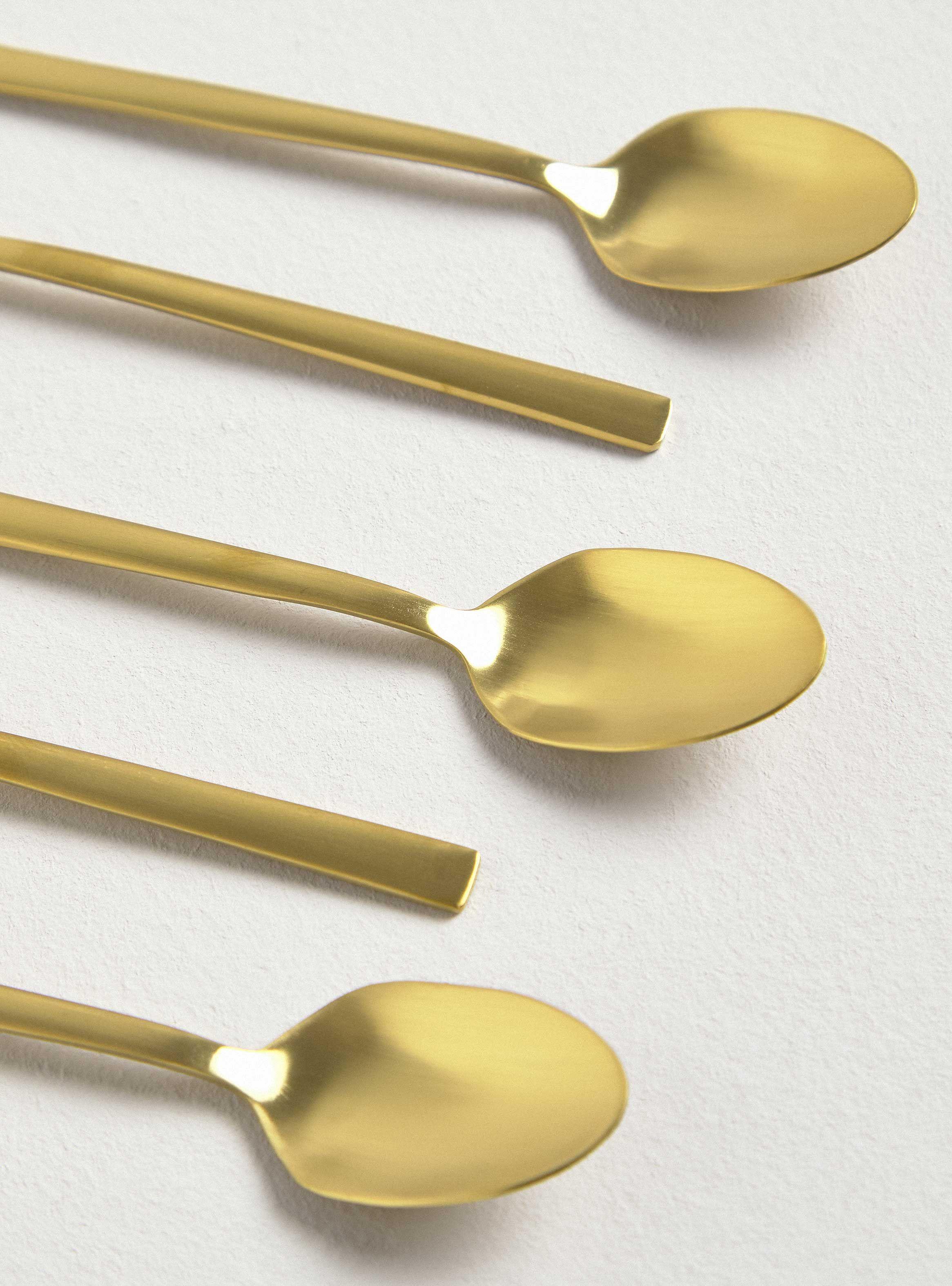 Set 6 Cucharas Café Gold-2
