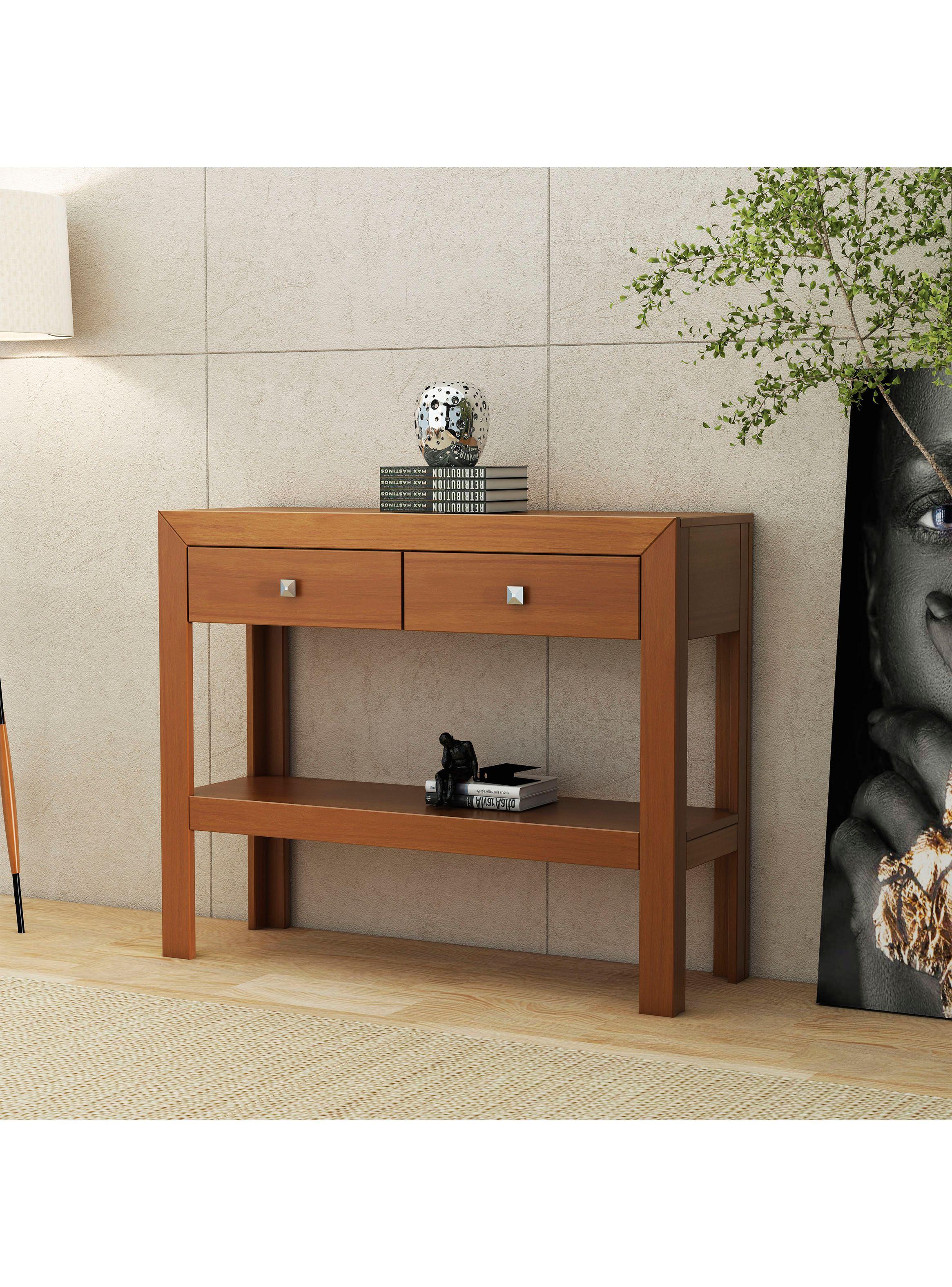 Mesa de Arrimo Kynus 2 Cajones 34.6x105.4 cm-3