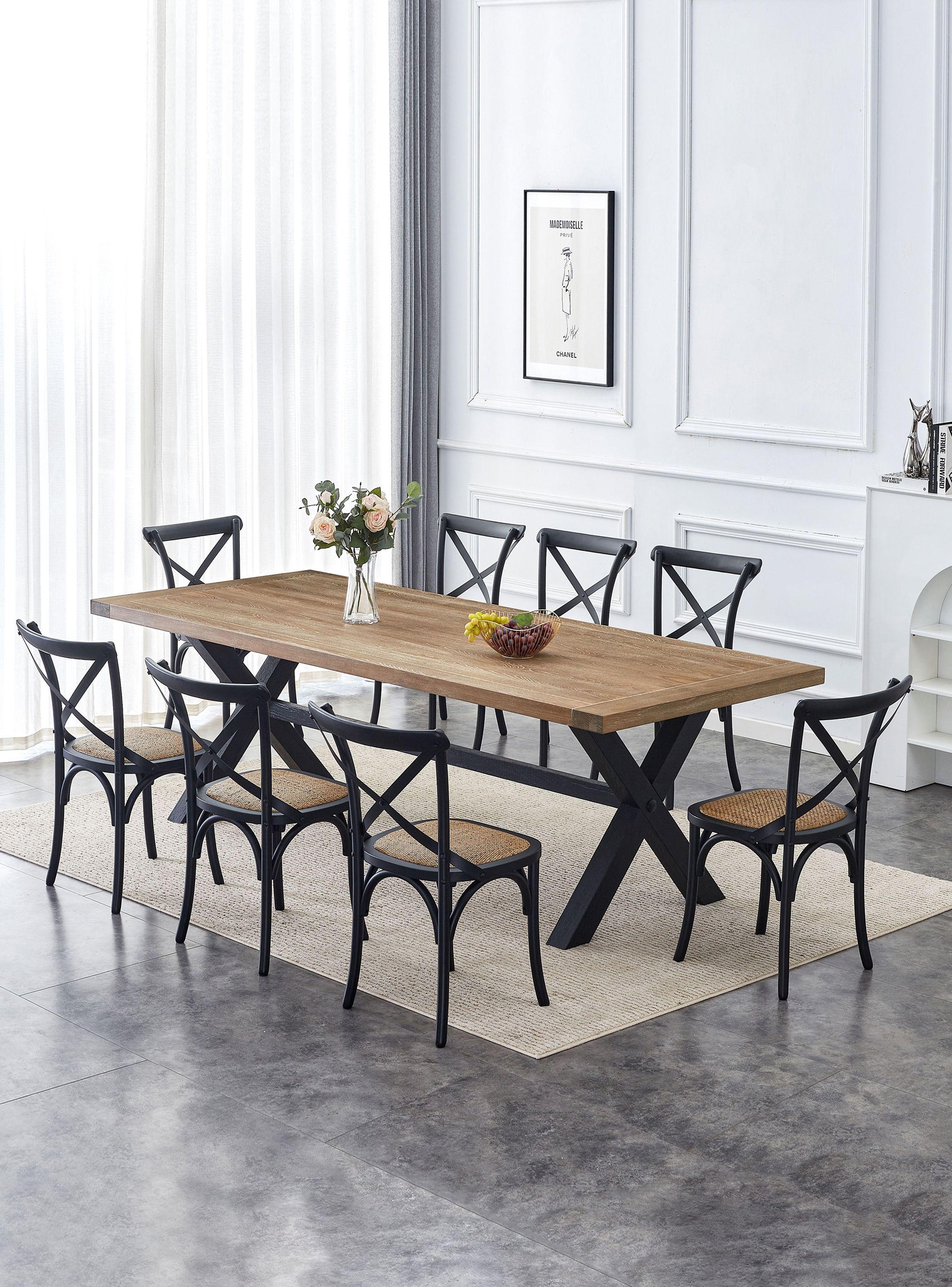 Juego Comedor Pamela 8 Sillas Negro-8