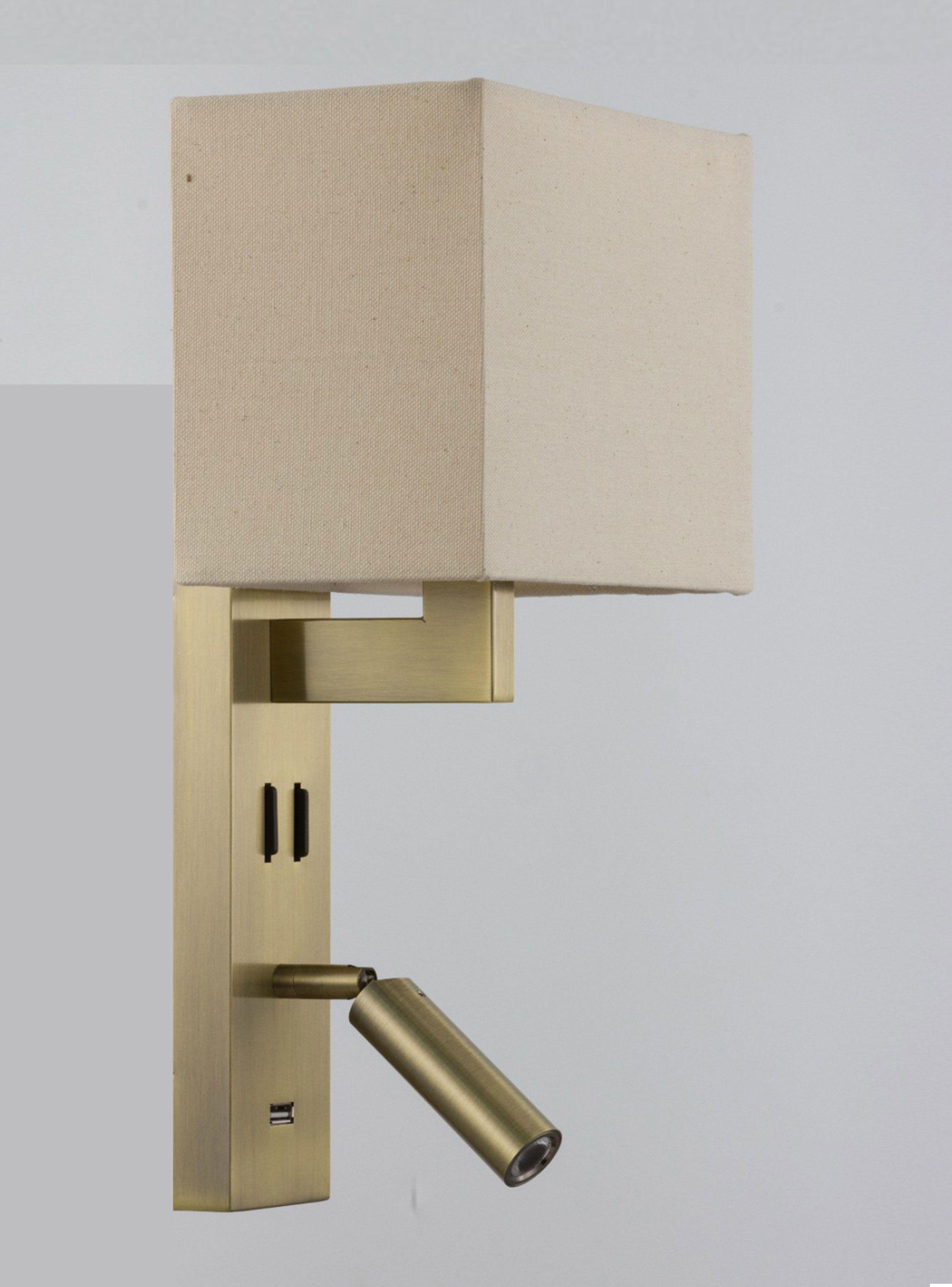 Apliqué USB Led Bronce Pantalla Cuadrada-2