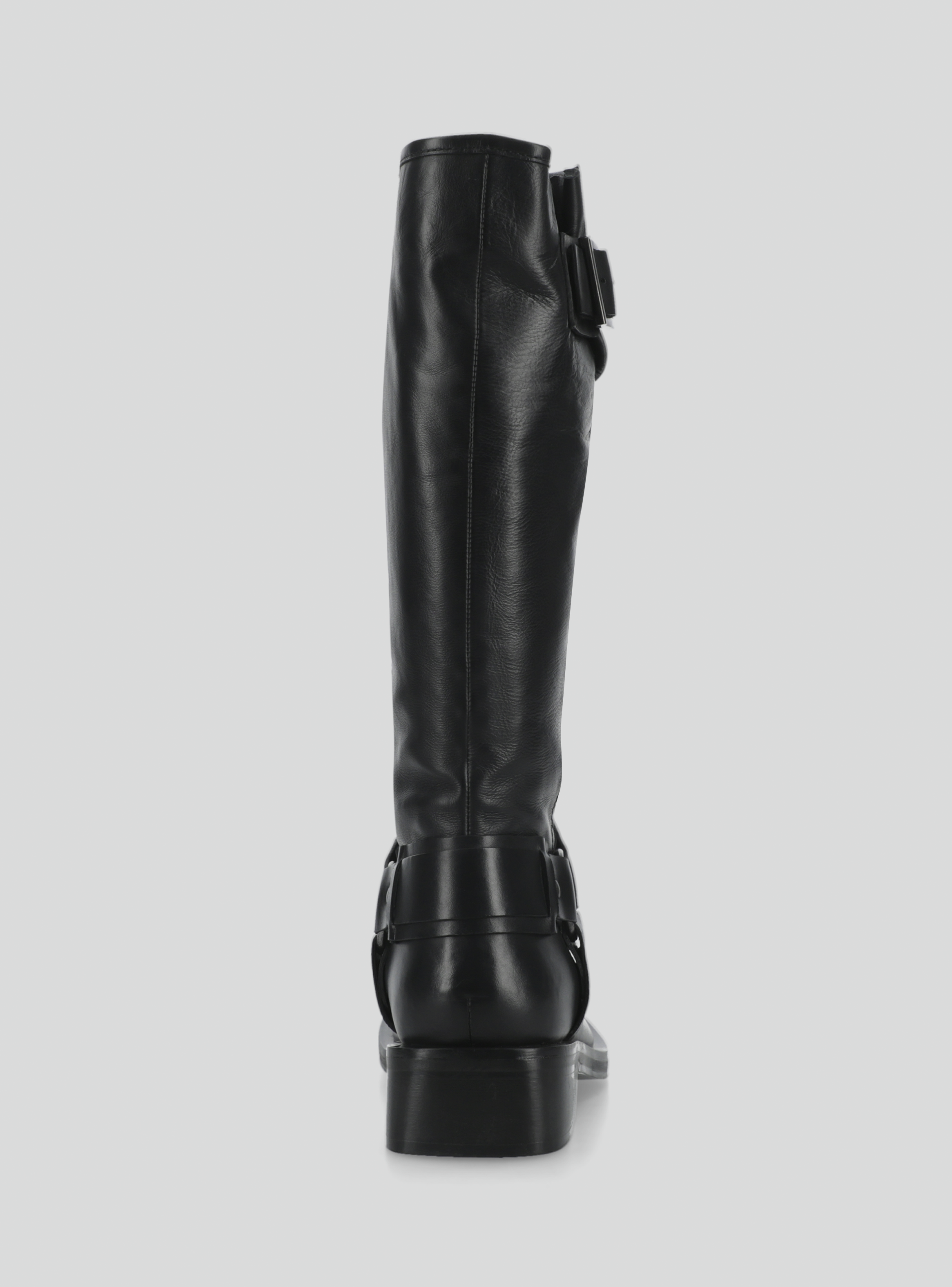 Bota de Cuero Biker, con detalles Metálicos Mujer-3