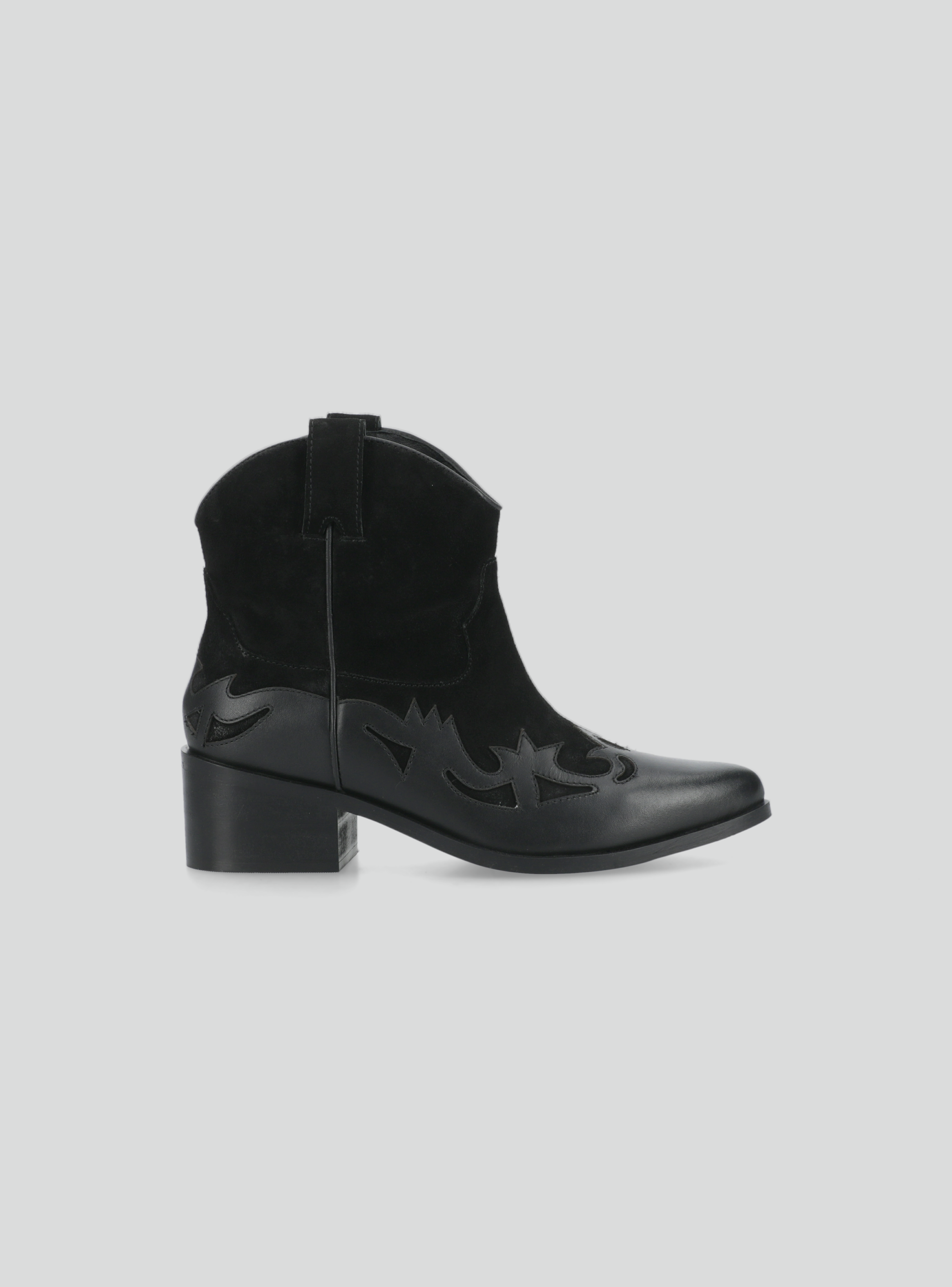Botín de Cuero Diseño Western Mujer-1