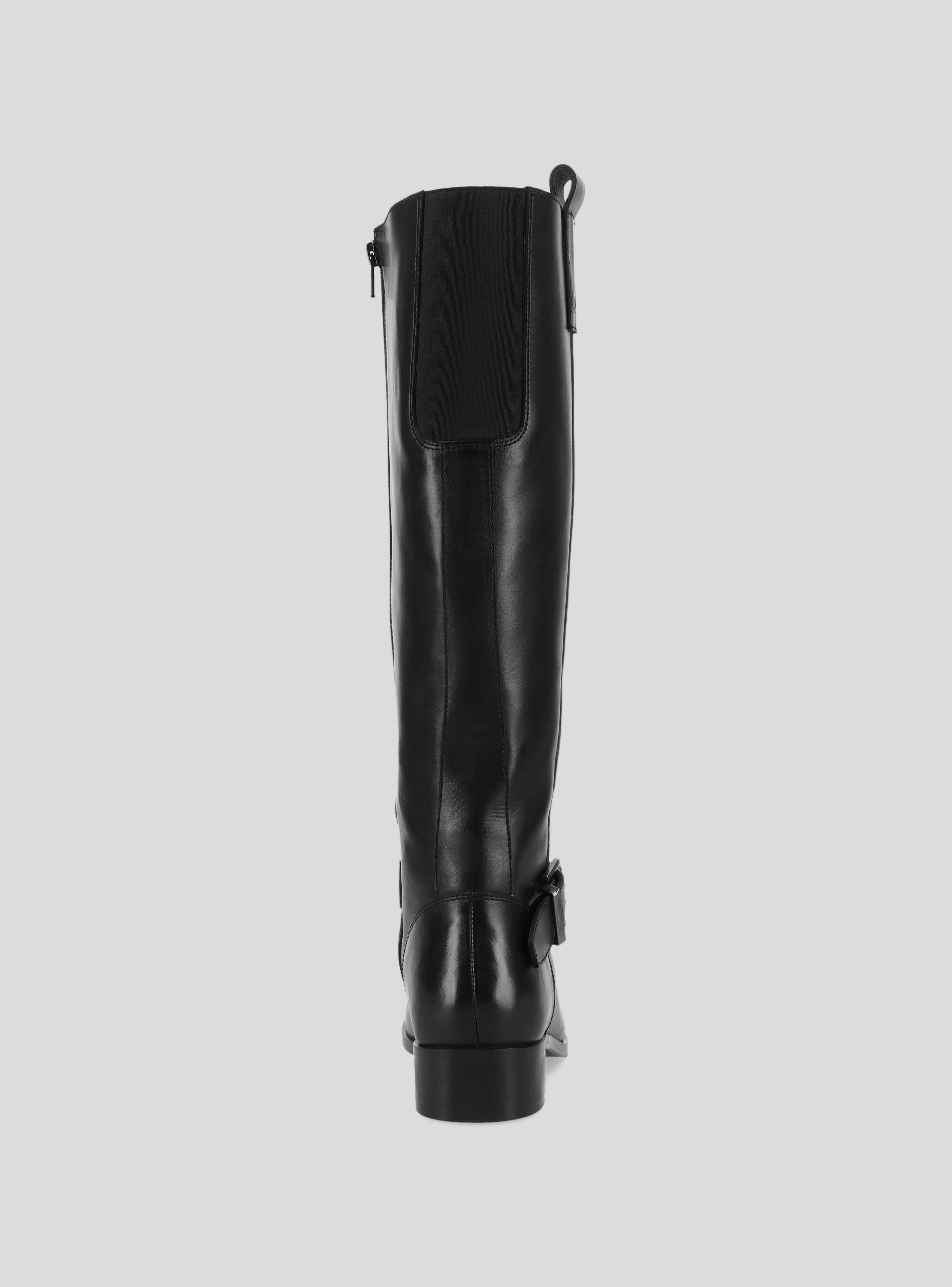 Bota Alta de Cuero con Hebilla Metálica Mujer-3
